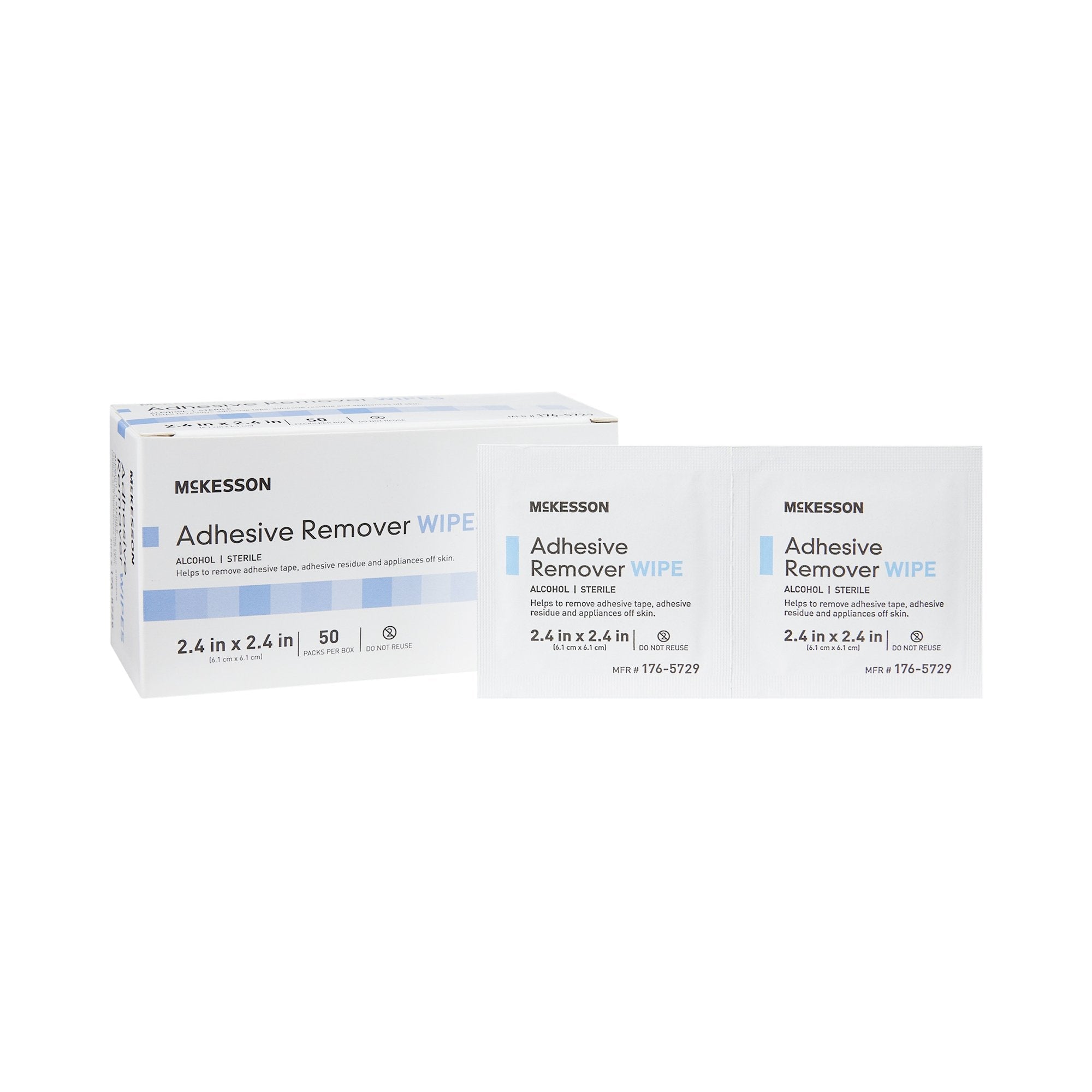 McKesson Adhesive Remover Wipes, 50-Pack, Gentle Skin Cleansing