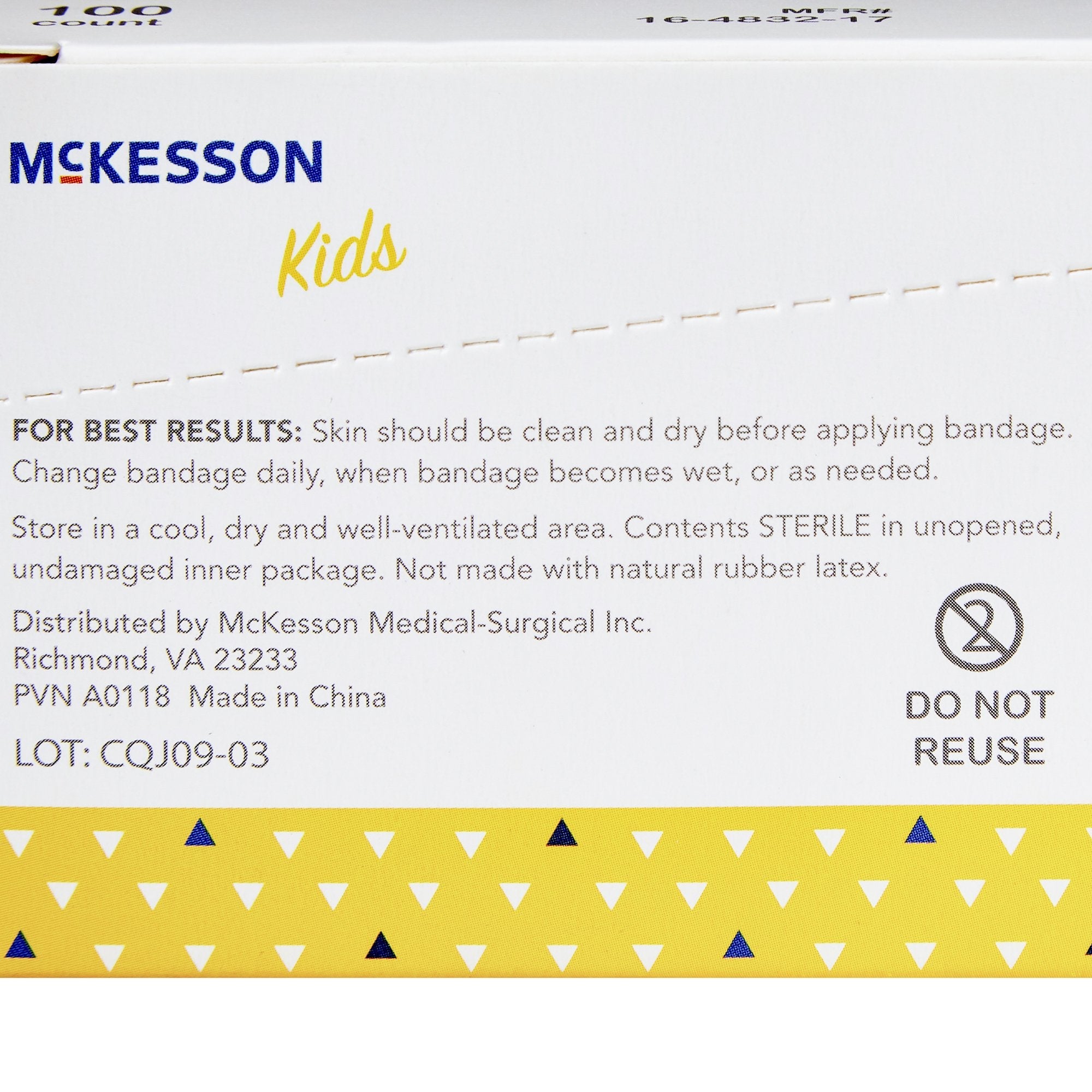 McKesson Kids™ Round Kid Design (Assorted Prints) Adhesive Spot Bandage, 1 Inch (100 Units)