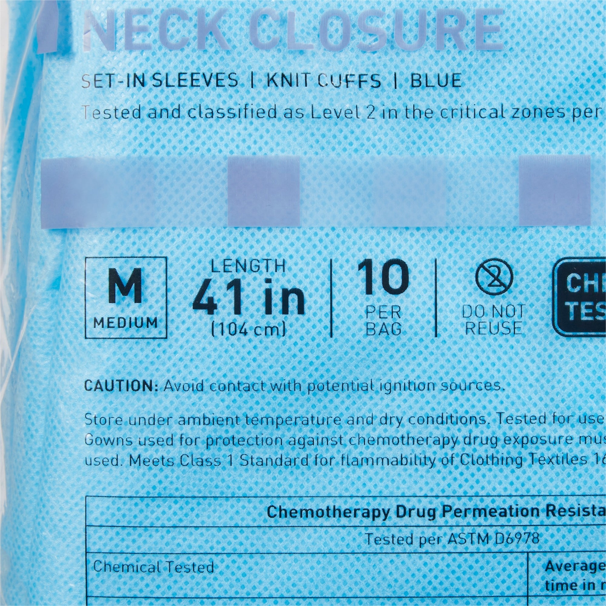 McKesson Full Back Chemotherapy Procedure Gown, Medium (10 Units)