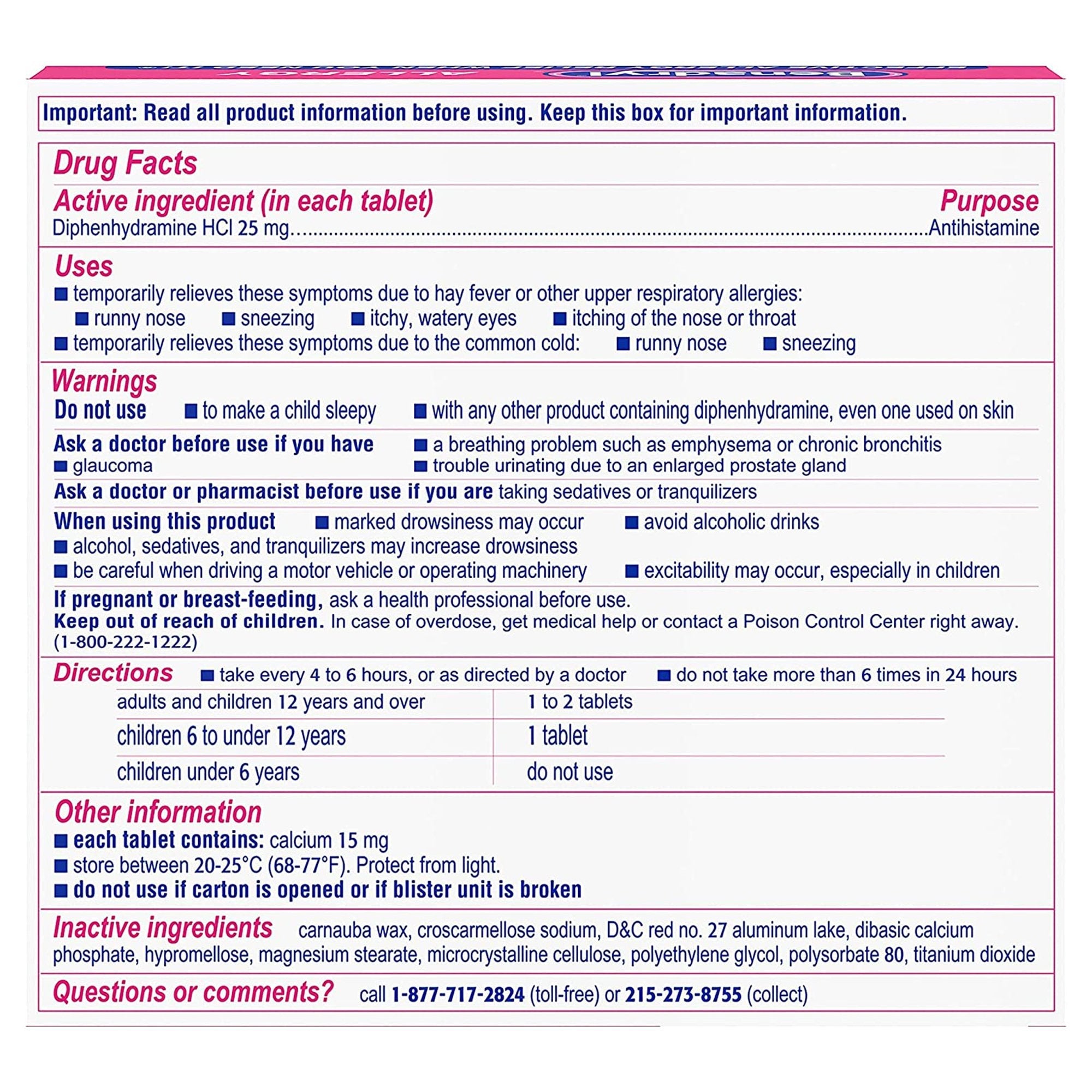 Benadryl® Allergy Ultratabs (24 Units)