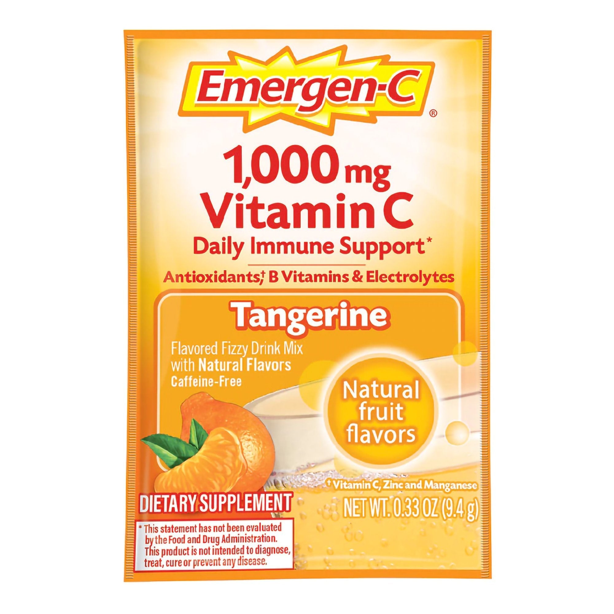 Emergen-C® Vitamin C Daily Immune Support Drink Mix, Super Tangerine Flavor (30 Units)