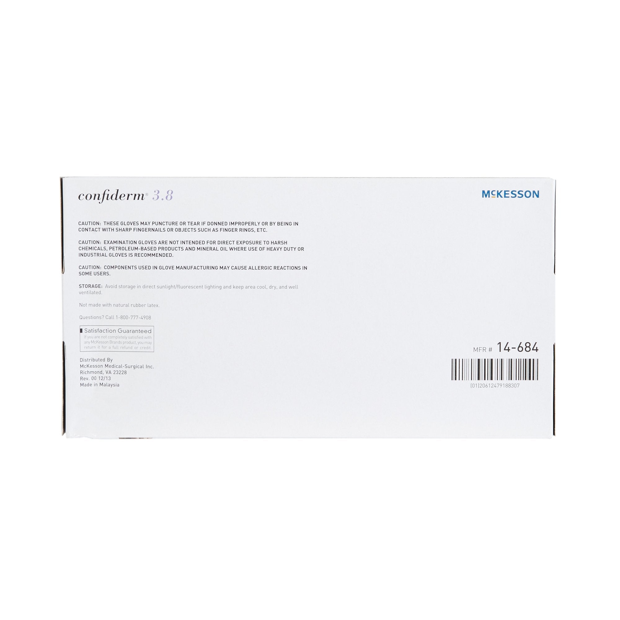 McKesson Confiderm® 3.8 Small Nitrile Exam Gloves, Blue - 100 Pack