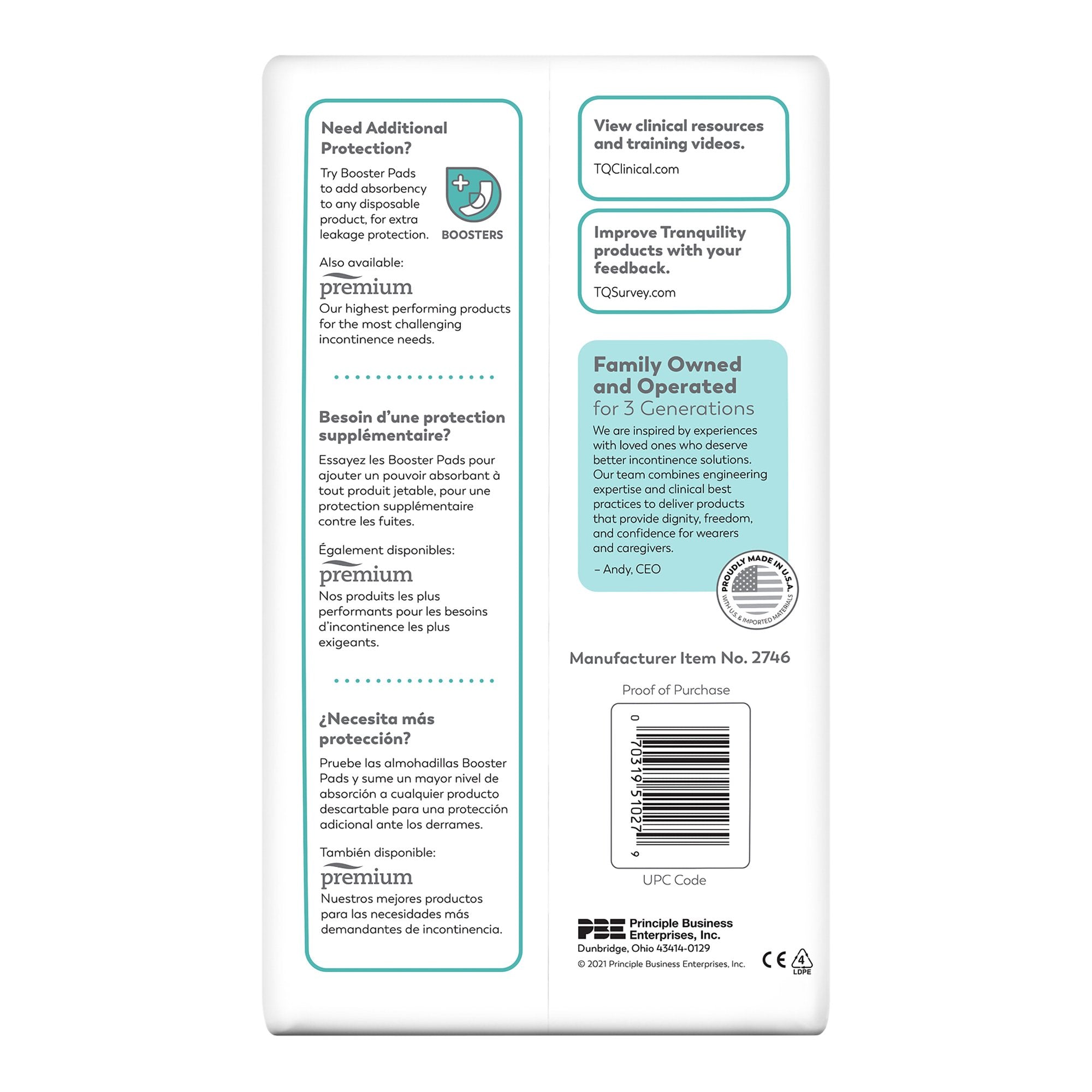 Tranquility® Essential Heavy Incontinence Brief, Large (12 Units)