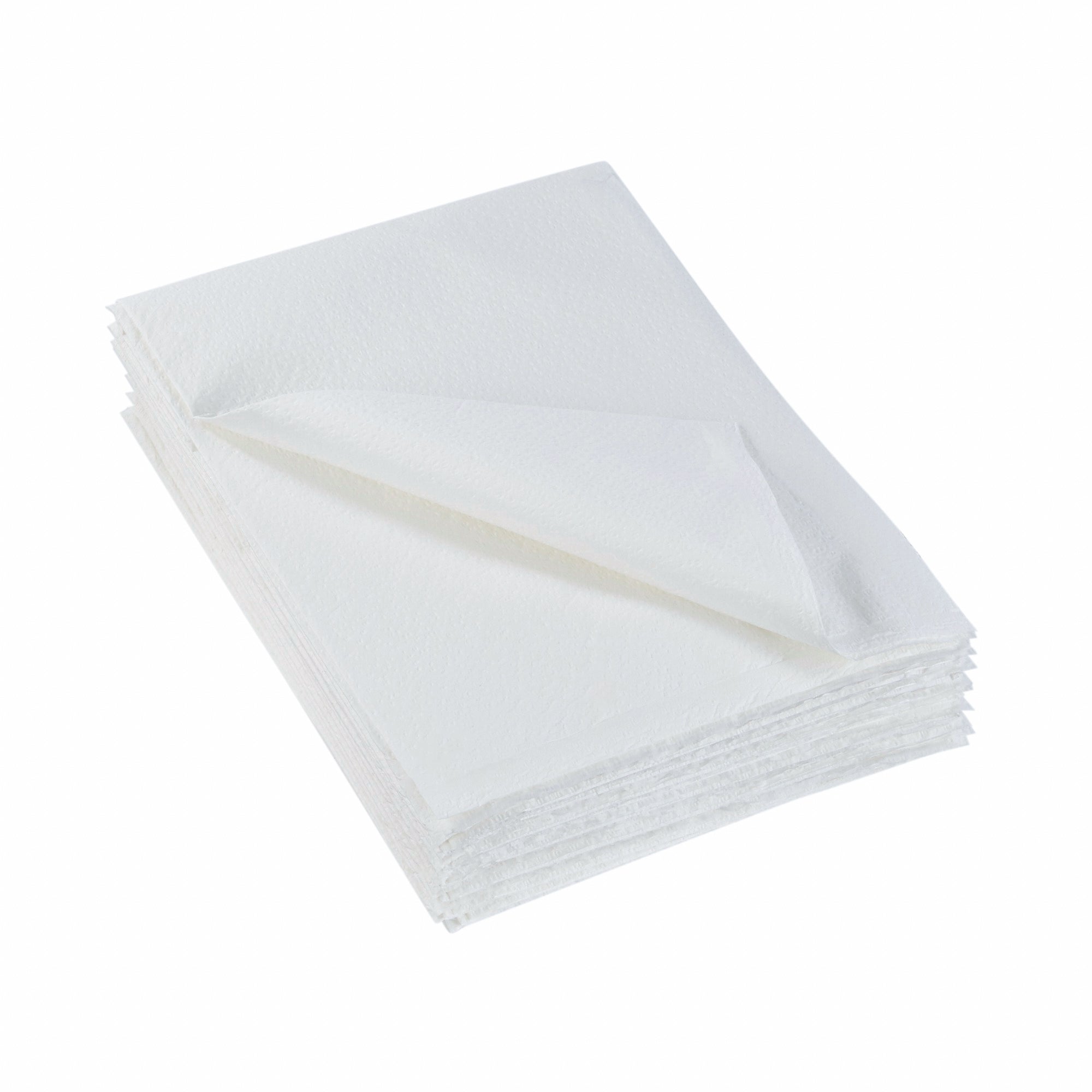 McKesson White Tissue/Poly Pillowcase Set, 21x30" - 100 Pack, Disposable