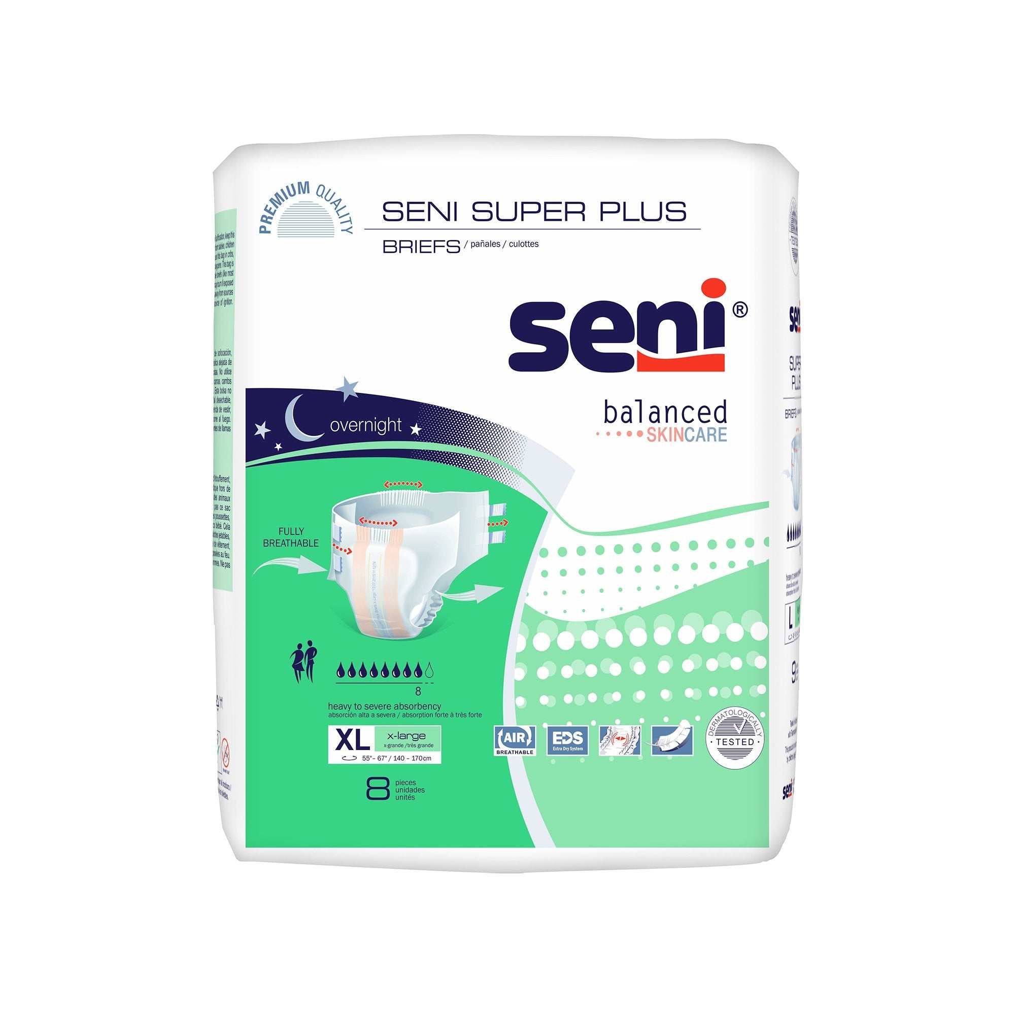 Seni® Super Plus Heavy to Severe Absorbency Incontinence Brief, Extra Large (8 Units)
