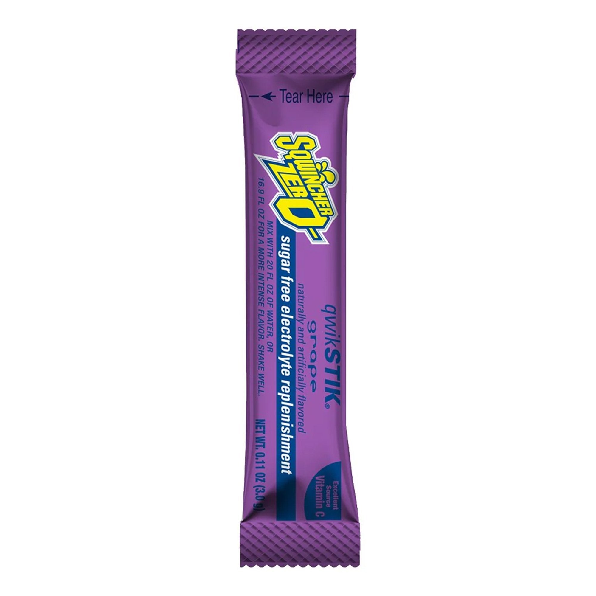 Sqwincher® Quik Stik® Zero Grape Electrolyte Replenishment Drink Mix (50 Units)