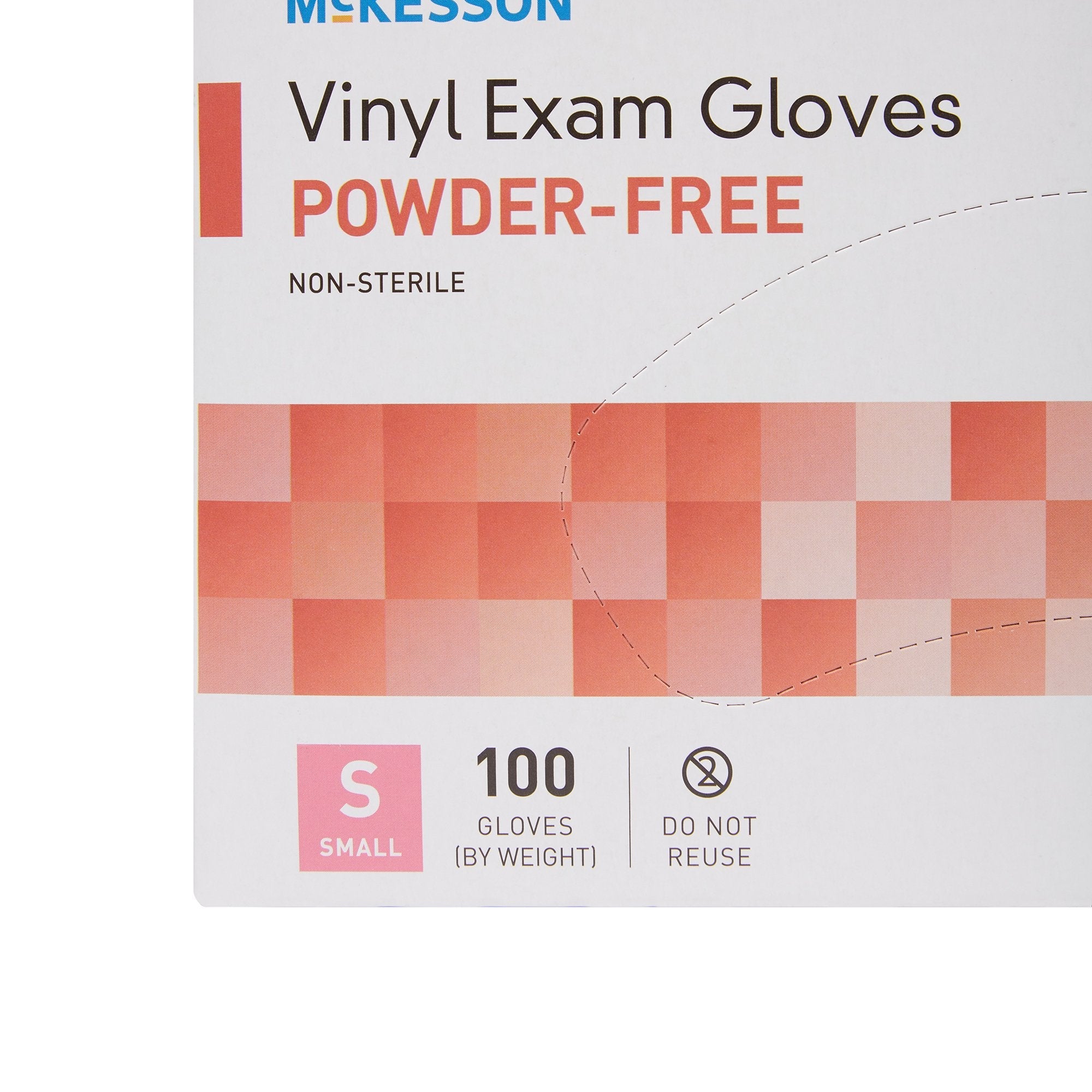 McKesson Vinyl Exam Gloves, Small Size, Clear, Smooth - 100 Pack