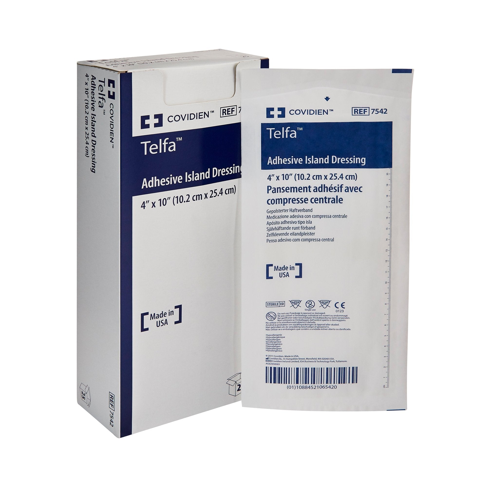 Telfa™ Adhesive Dressing, 4 x 10 Inch (25 Units)