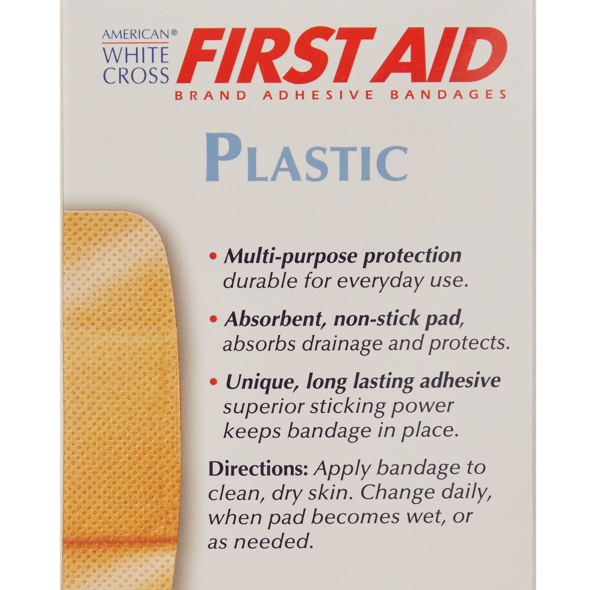 American® White Cross First Aid Adhesive Strip, 2 x 4 Inch (50 Units)