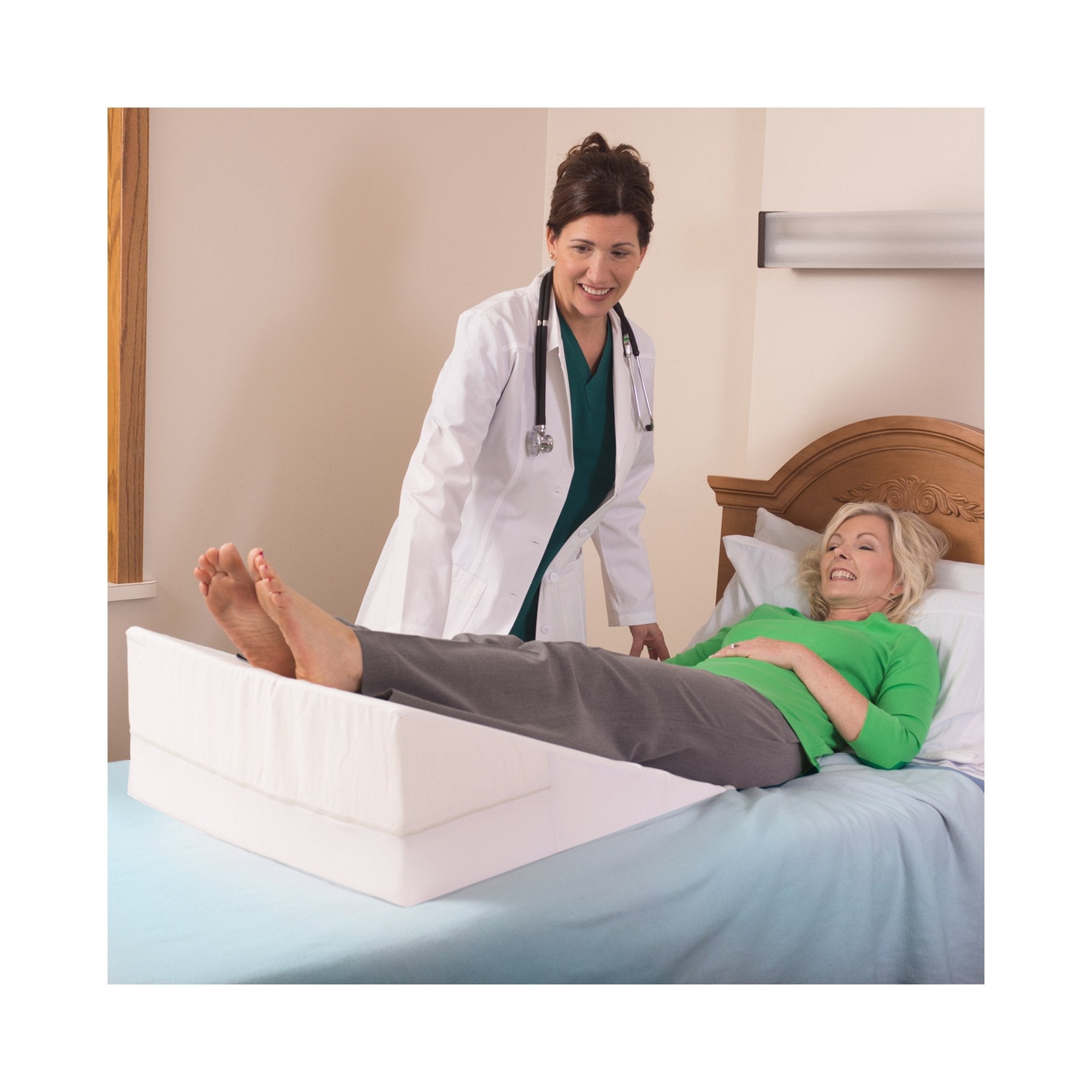 DMI® Foam Bed Wedge, White, 24 X 24 X 10 Inch (1 Unit)