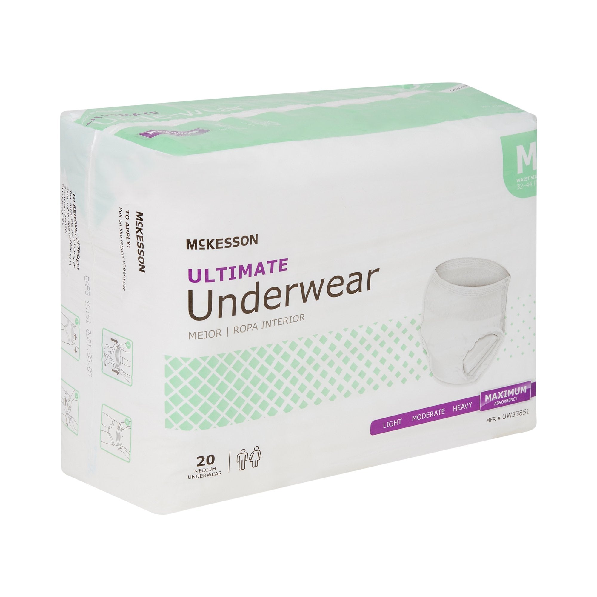 McKesson Ultimate Maximum Absorbent Underwear, Medium (20 Units)