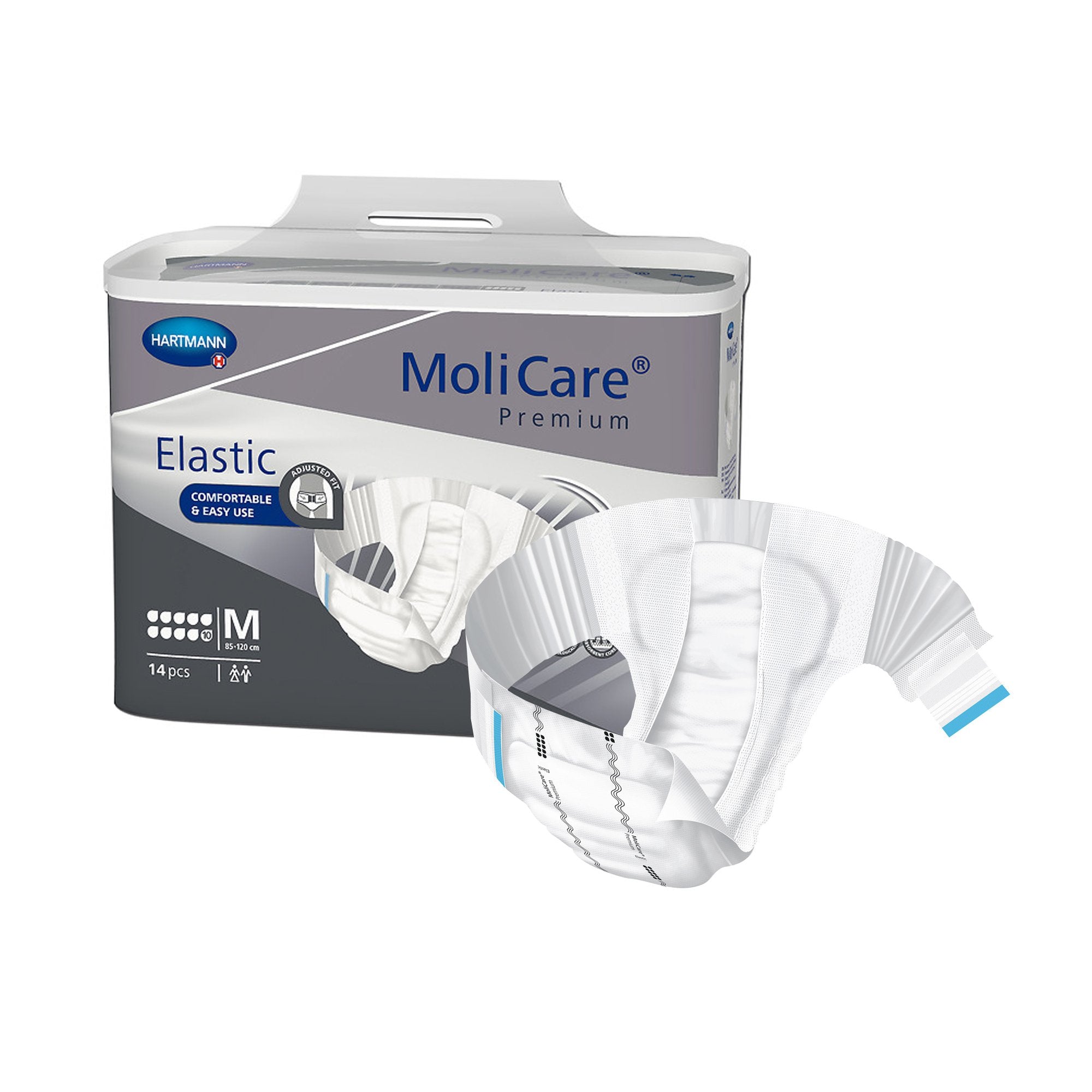 MoliCare® Premium Elastic Incontinence Brief, 10D, Medium (14 Units)