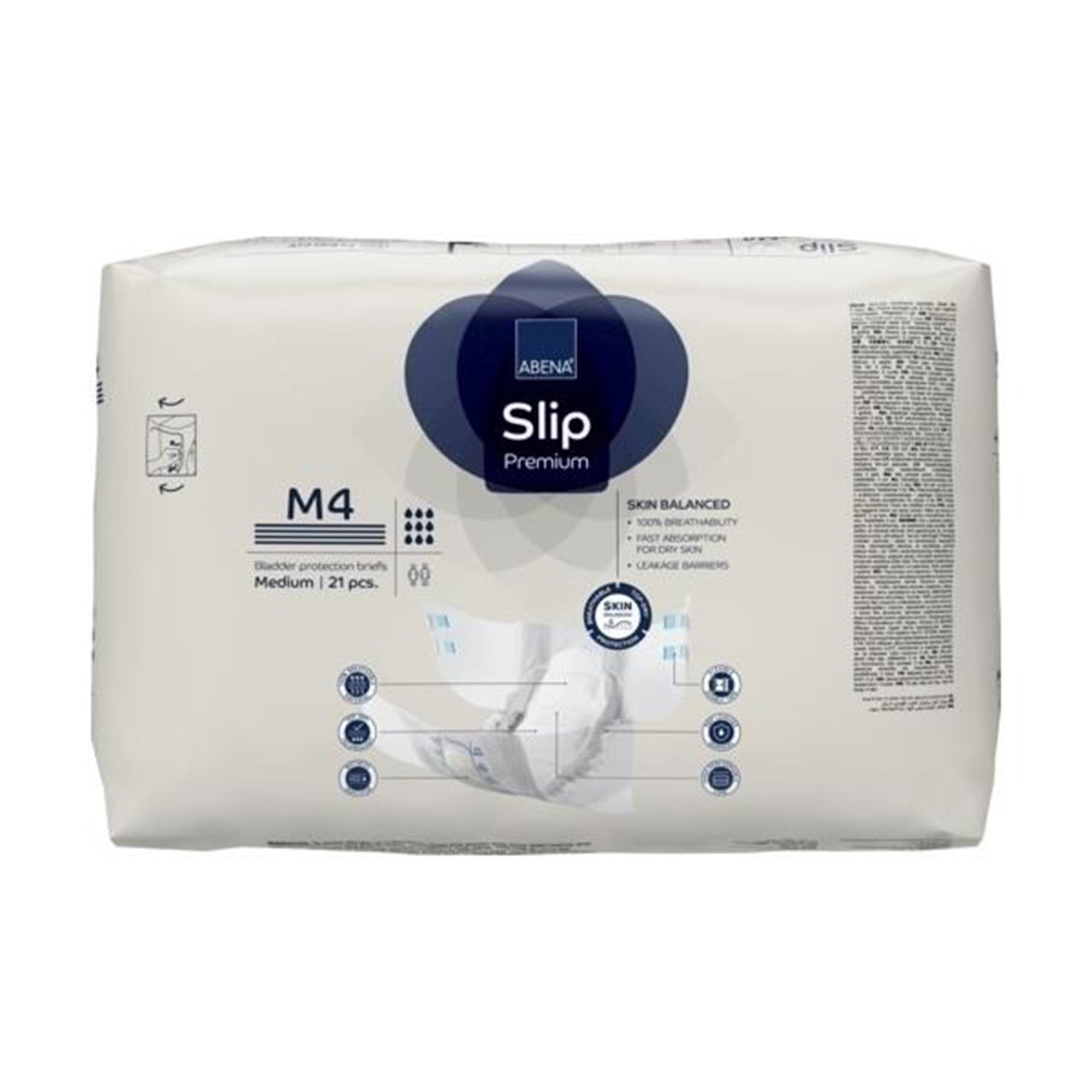 Abena® Slip Premium M4 Medium Incontinence Briefs, 21 Pack - High Absorbency