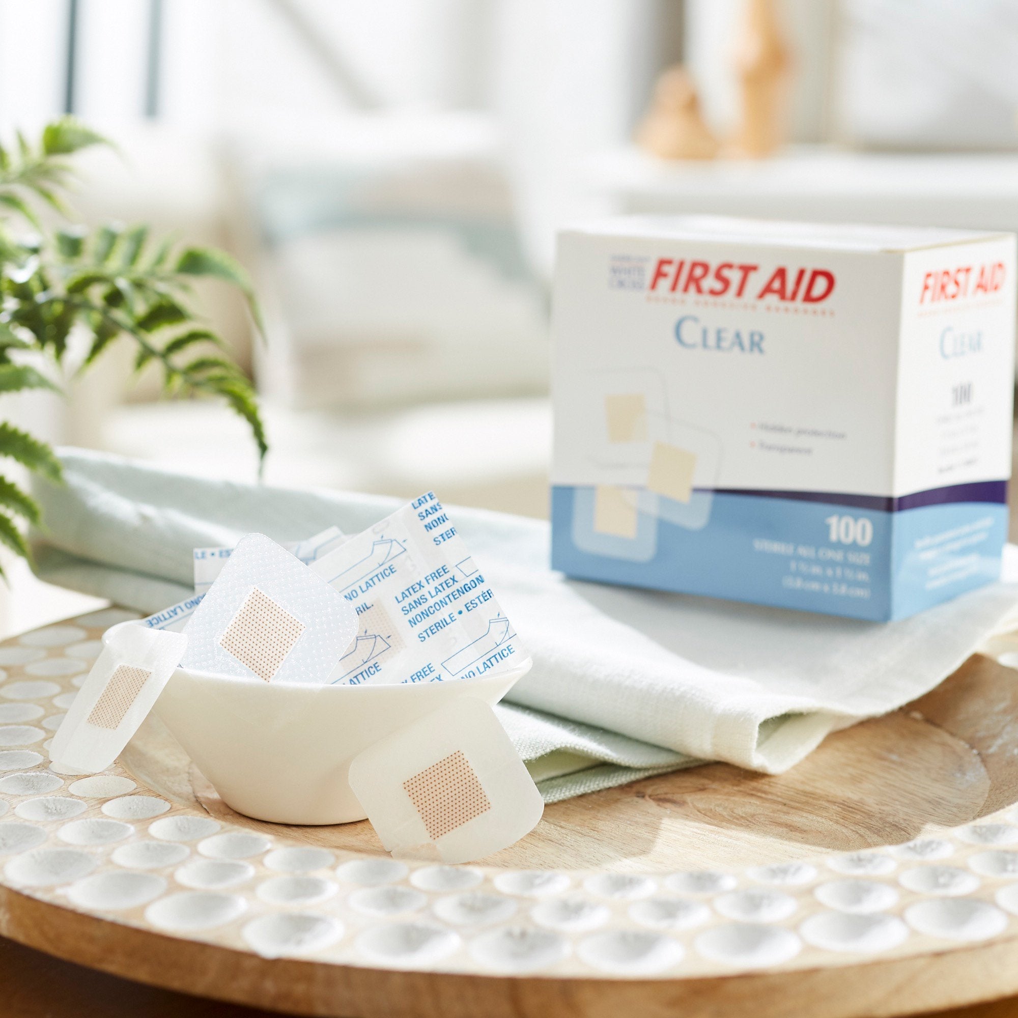 American® White Cross Sheer Adhesive Spot Bandage, 1½ x 1½ Inch (1 Unit)