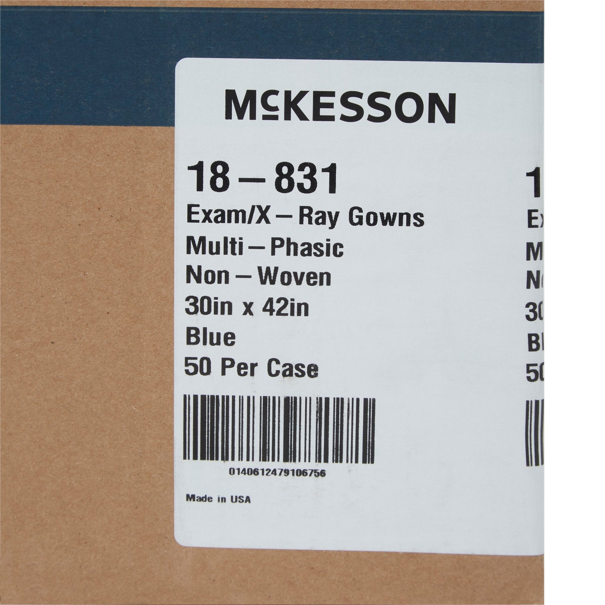 McKesson Patient Exam Gown, Blue (50 Units)