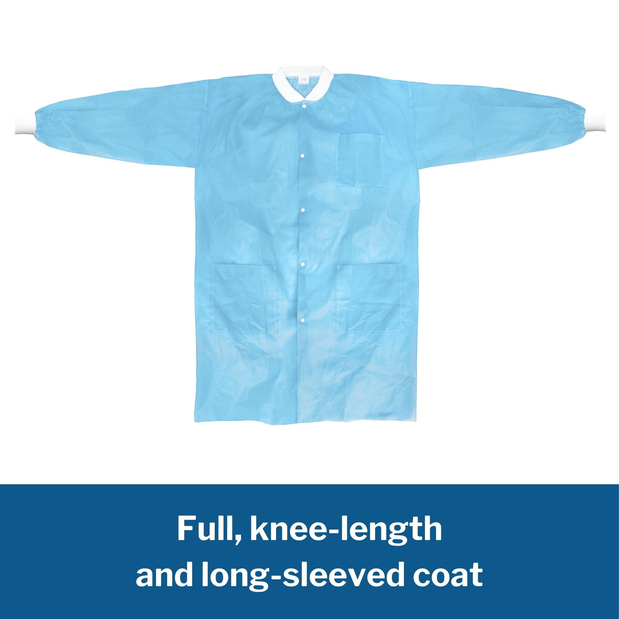 McKesson Lab Coat, Small / Medium, Blue (30 Units)