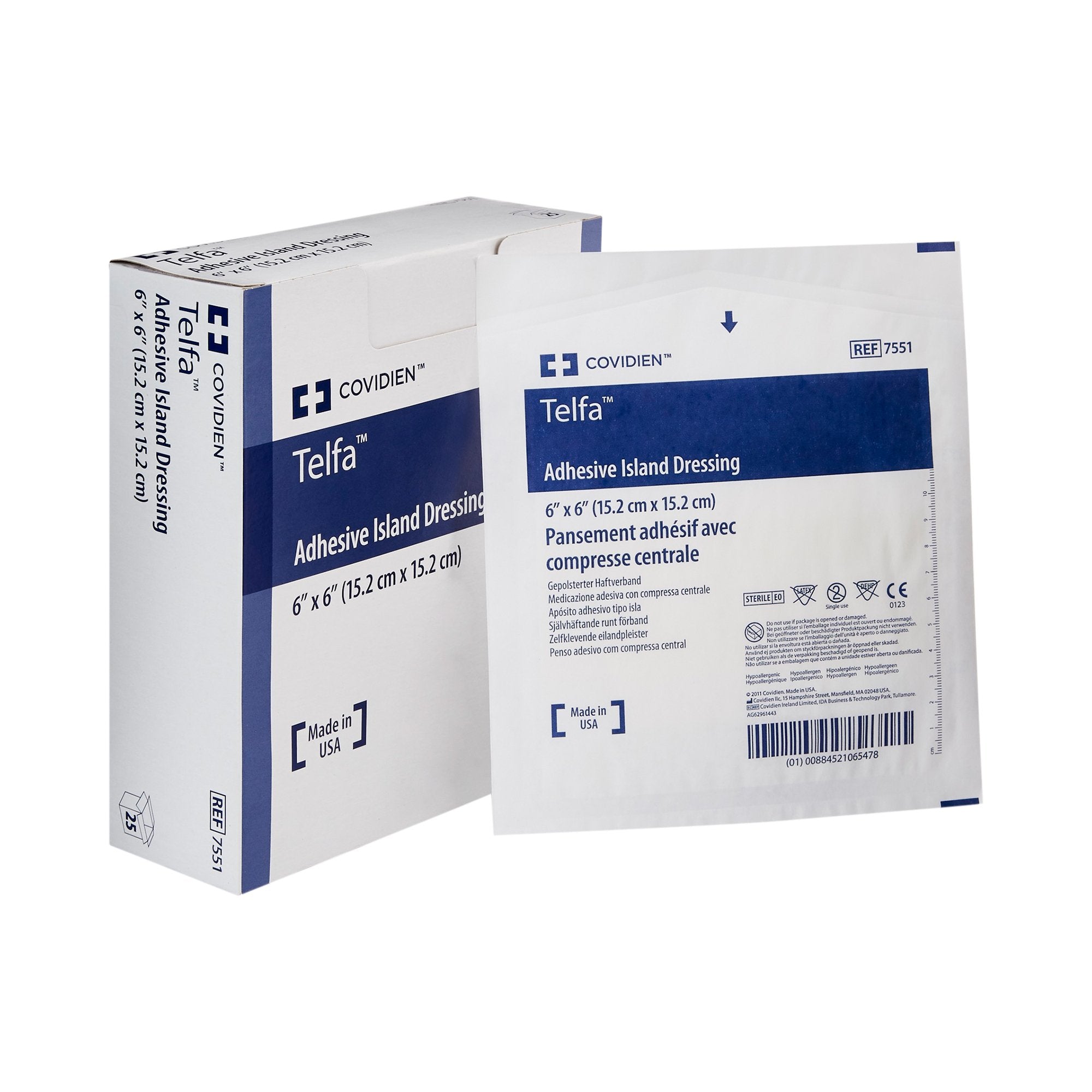 Telfa™ Adhesive Dressing, 6 x 6 Inch (25 Units)