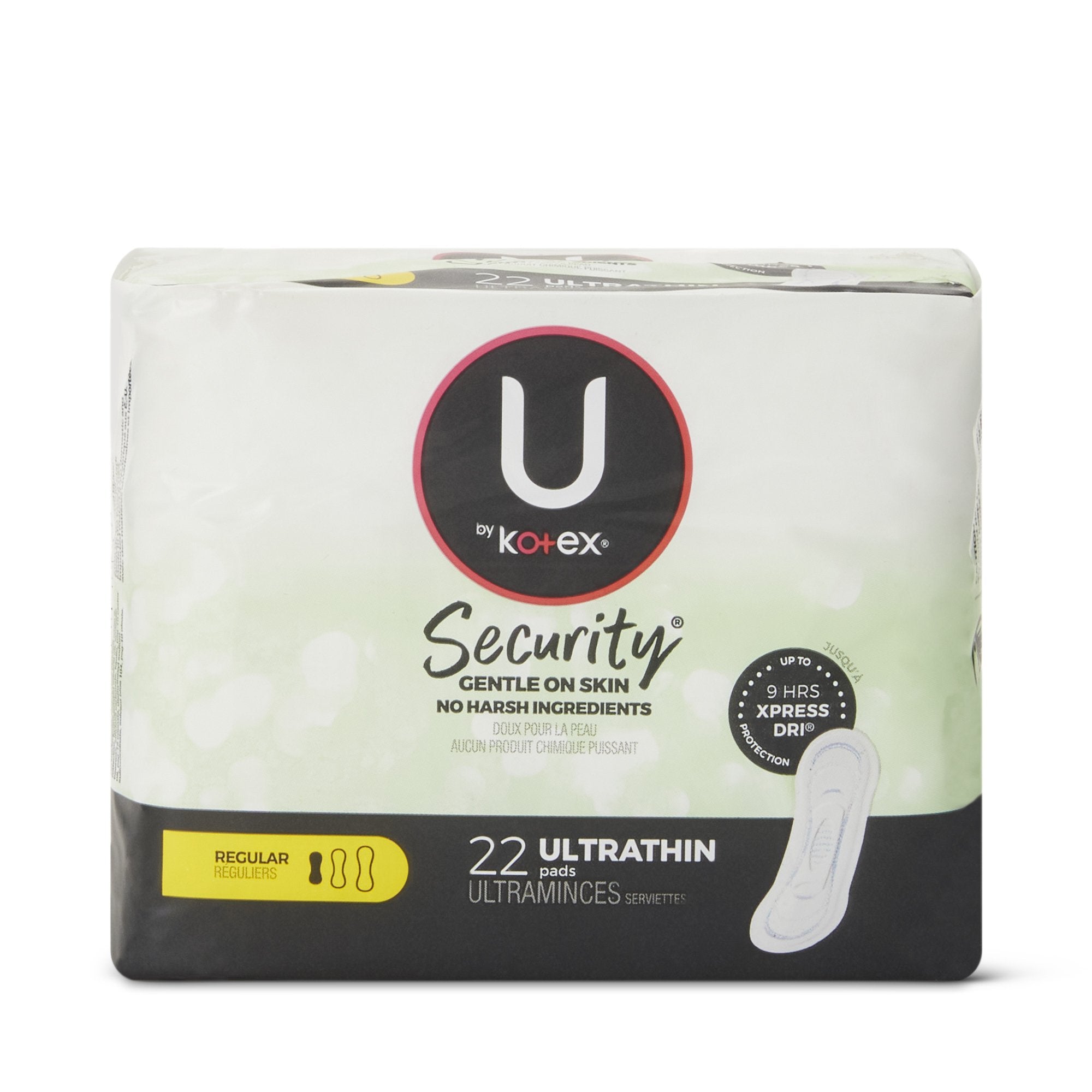 U by Kotex® Security® Ultra Thin Pad, Regular Absorbency (22 Units)