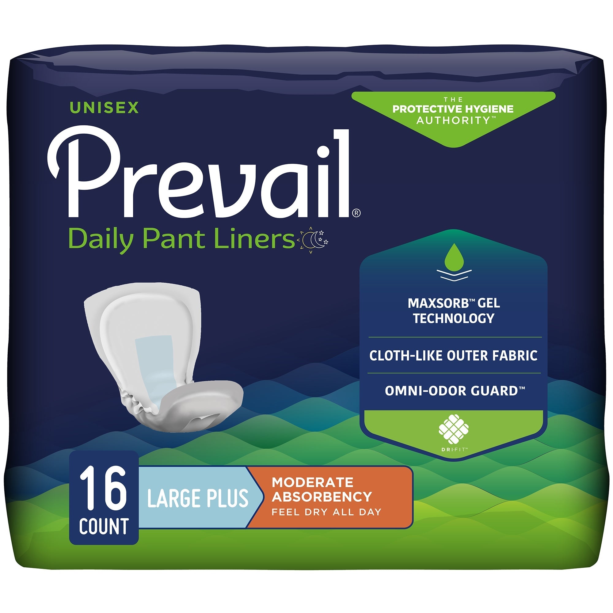 Prevail® Daily Pant Liners - 28" Moderate Absorbency Bladder Control