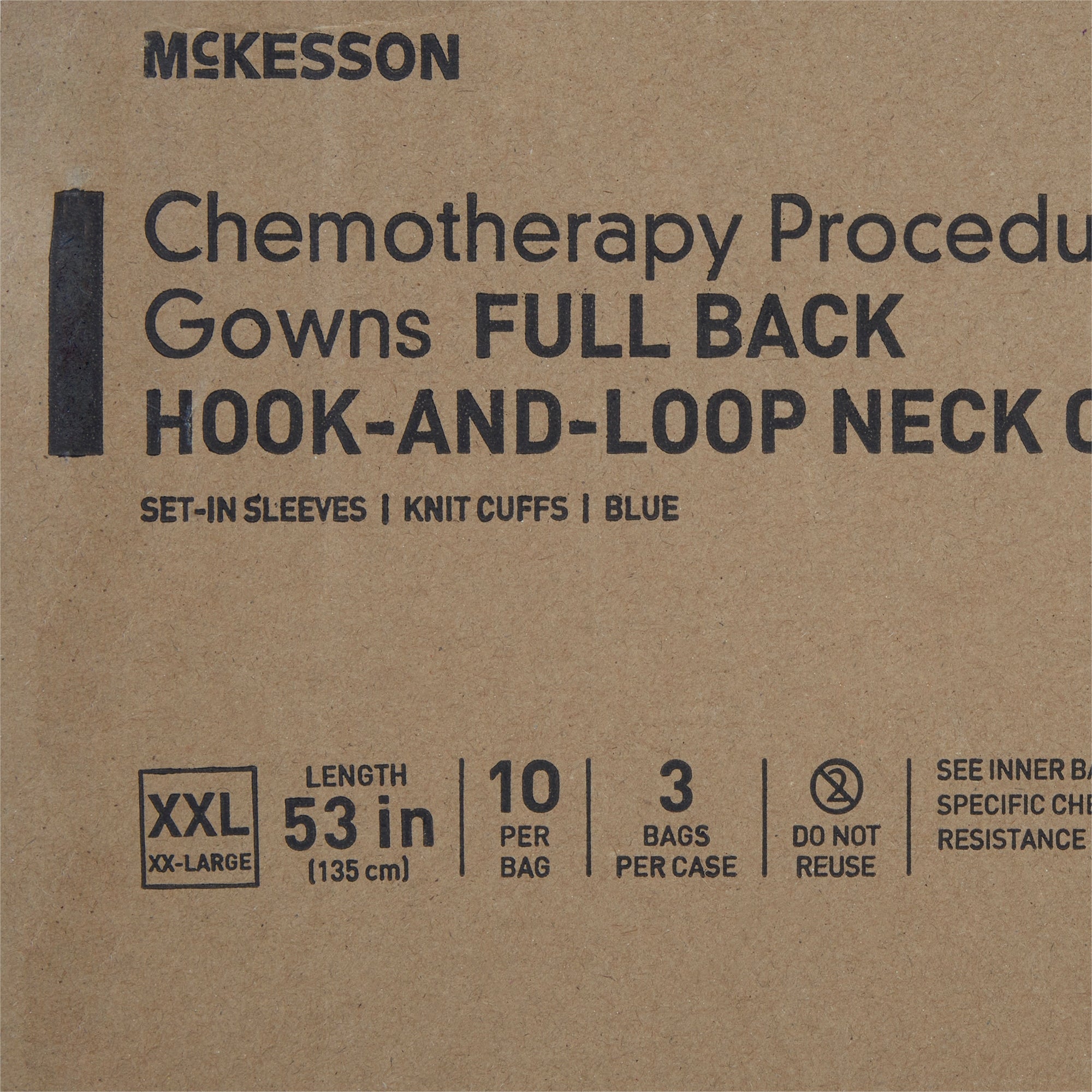 McKesson Chemotherapy Procedure Isolation Gown, 2X Large (30 Units)