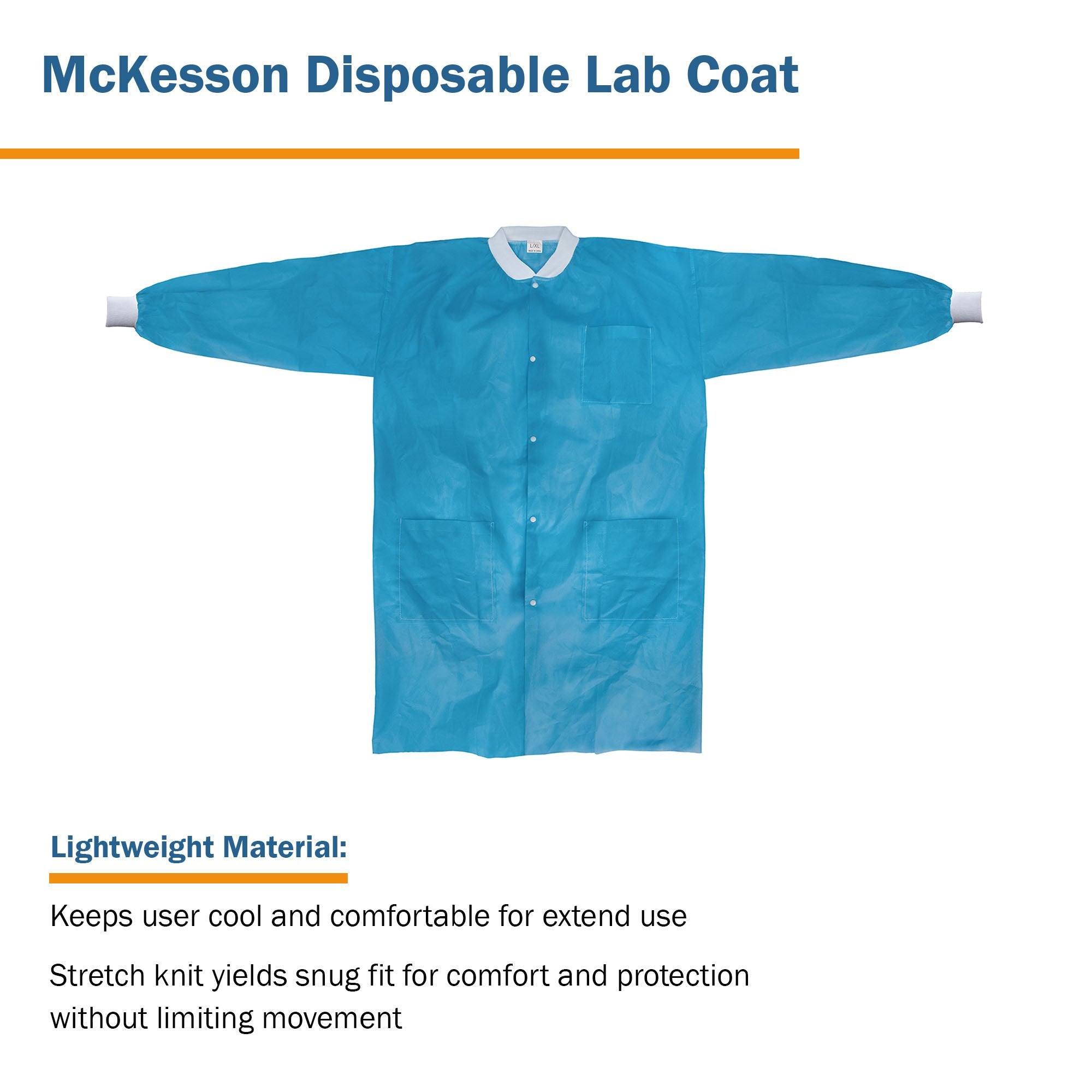 McKesson Lab Coat, Large / X-Large, Blue (10 Units)