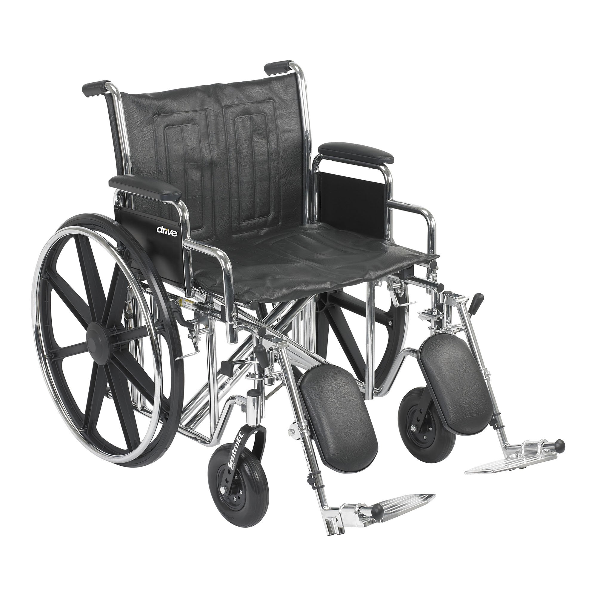 McKesson Bariatric Wheelchair, 22" Seat, Dual Axle, 450lb Capacity