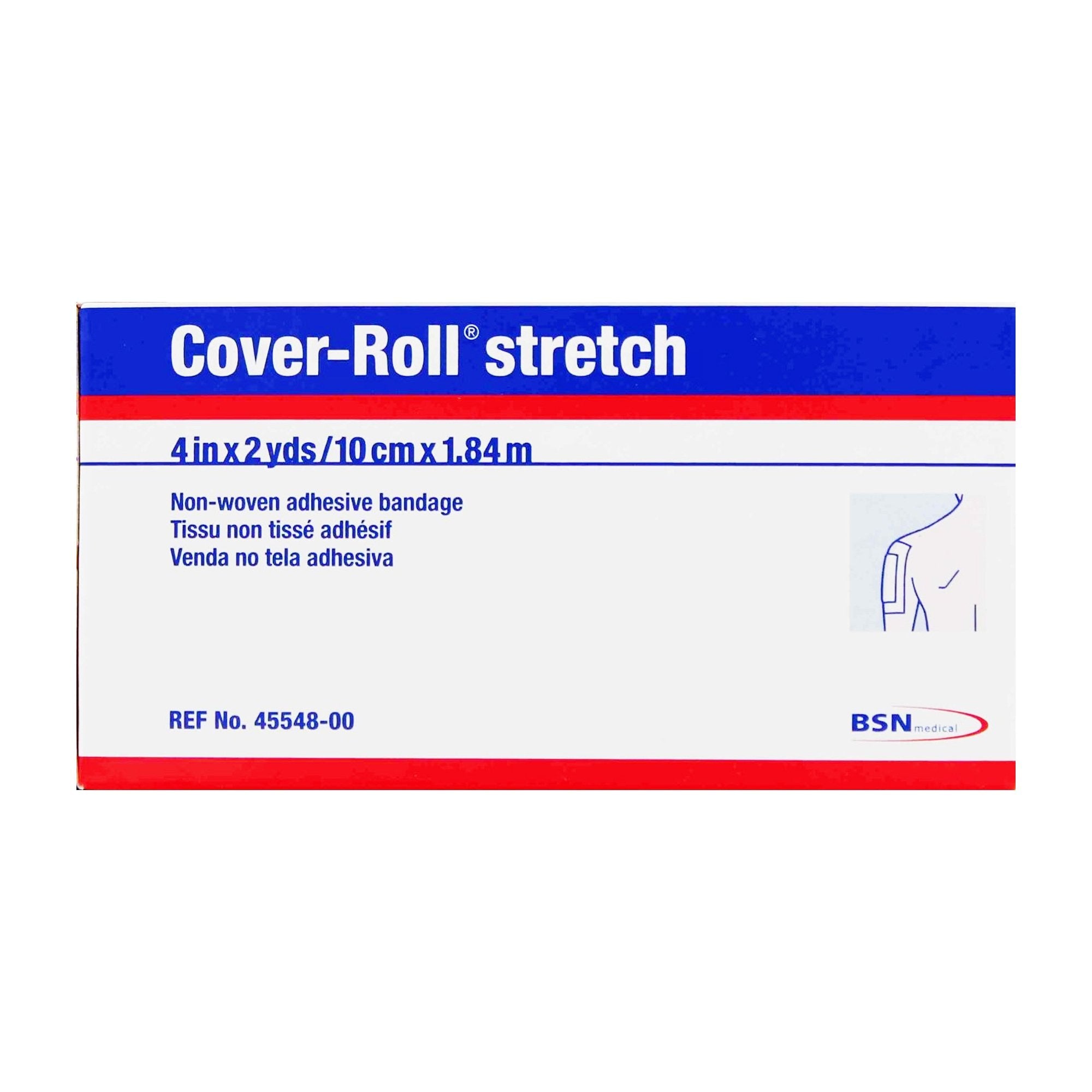 Cover-Roll® Stretch Nonwoven Polyester Dressing Retention Tape, 4 Inch x 2 Yard, White (1 Unit)