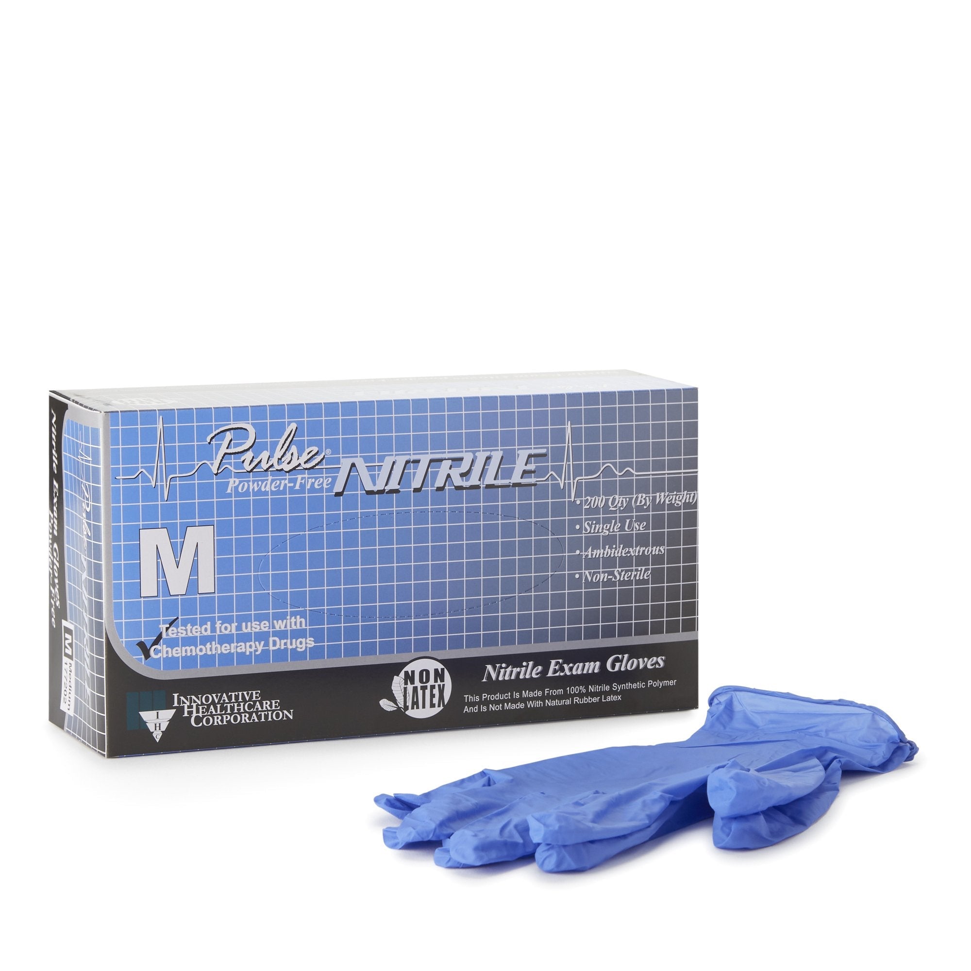 Pulse® Nitrile Exam Glove, Medium, Lavender (200 Units)