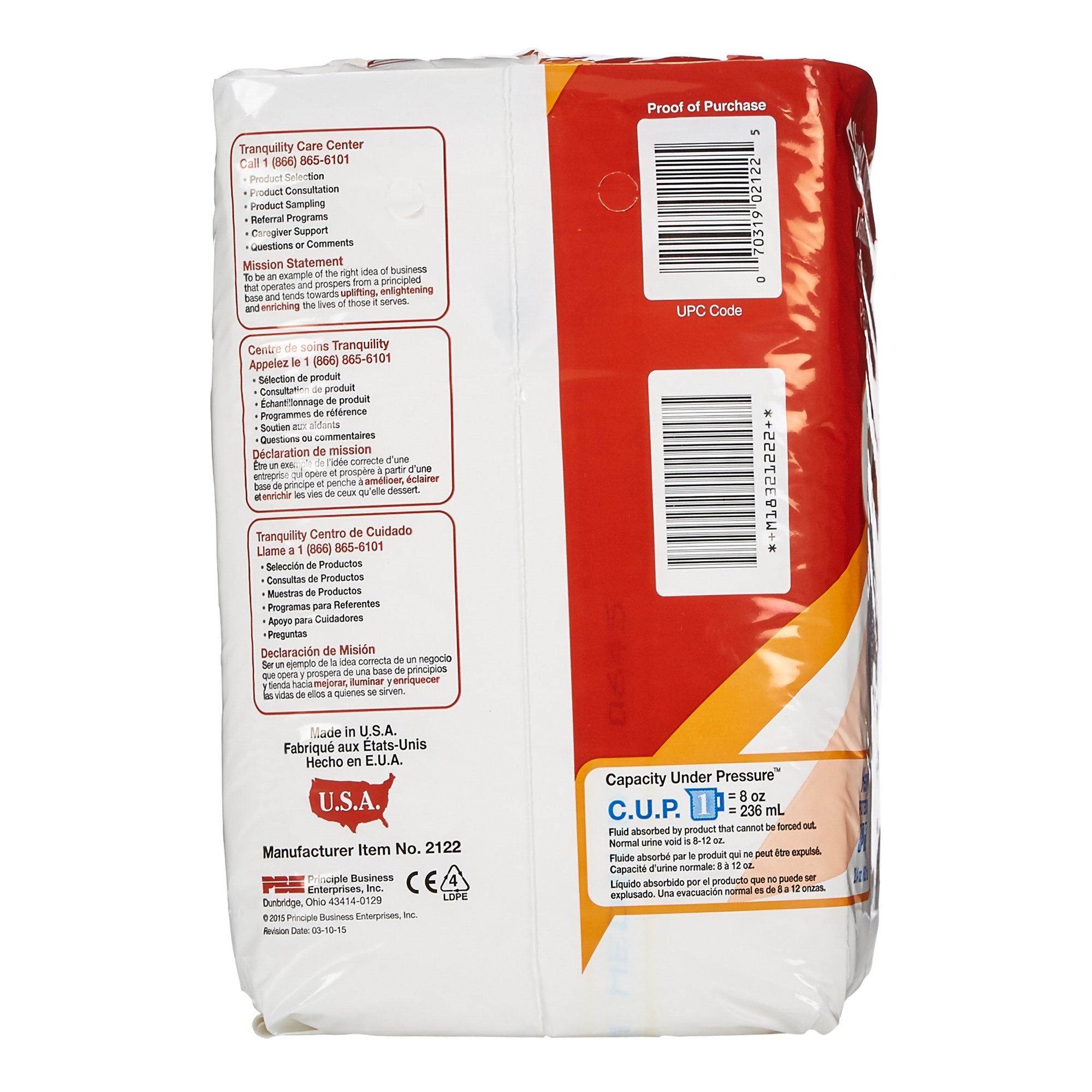 Tranquility® SlimLine® Medium Incontinence Briefs - Heavy Absorbency