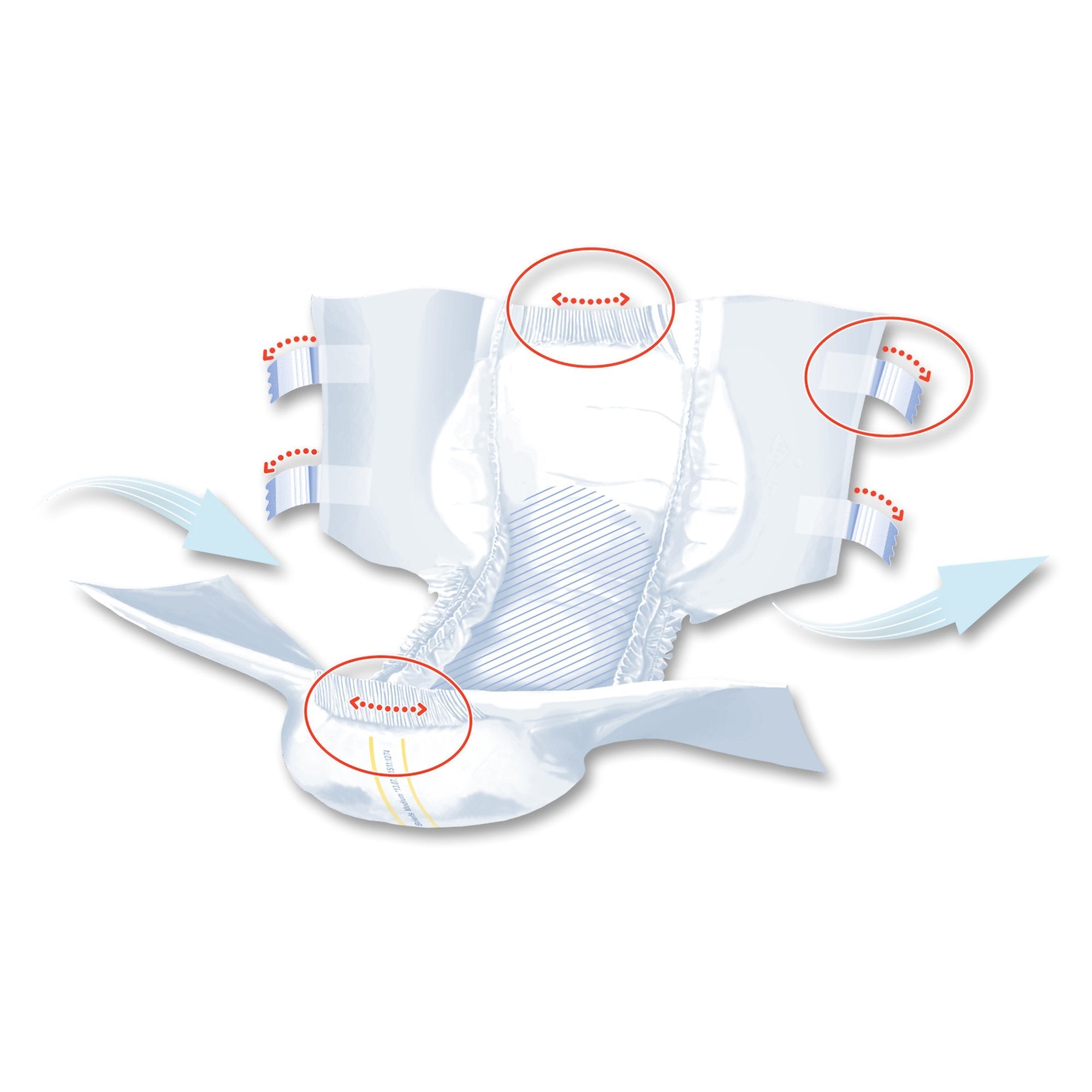 Seni® Super Quatro Severe Absorbency Incontinence Brief, Medium (10 Units)