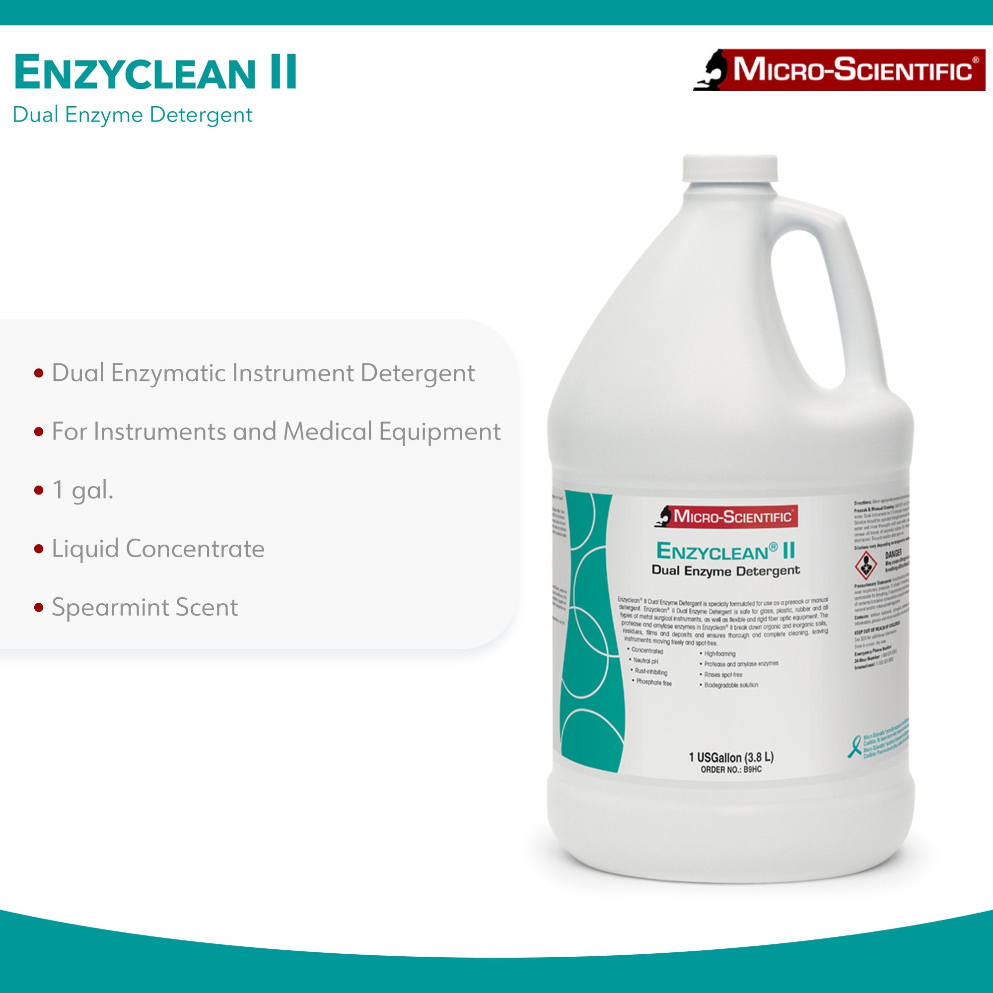 Enzyclean® II Dual Enzymatic Instrument Detergent / Presoak (1 Unit)