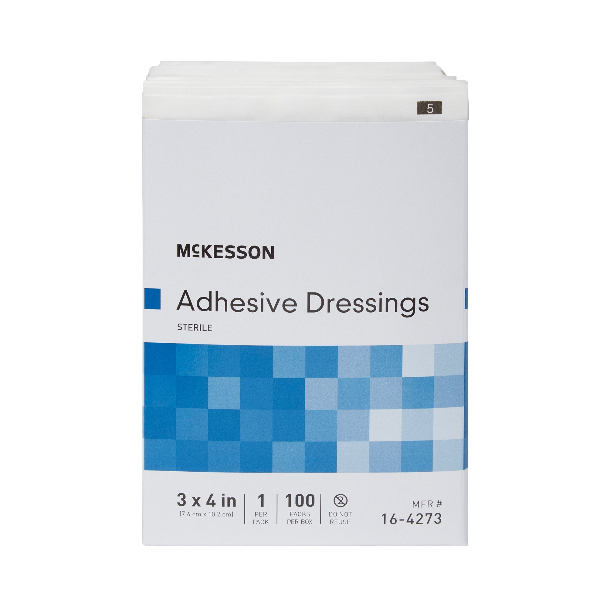 McKesson White Adhesive Dressing, 3 x 4 Inch (100 Units)