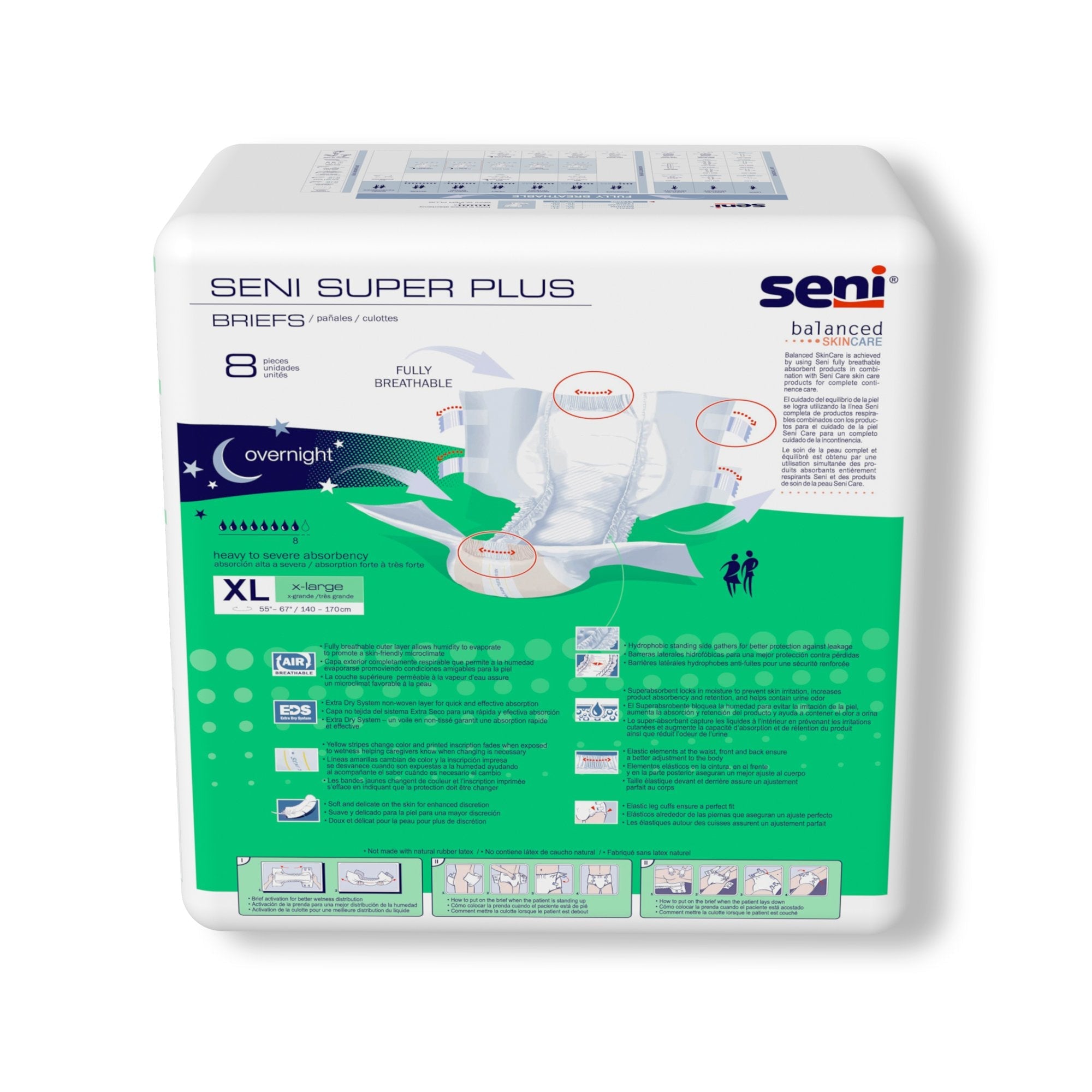 Seni® Super Plus Heavy to Severe Absorbency Incontinence Brief, Extra Large (8 Units)