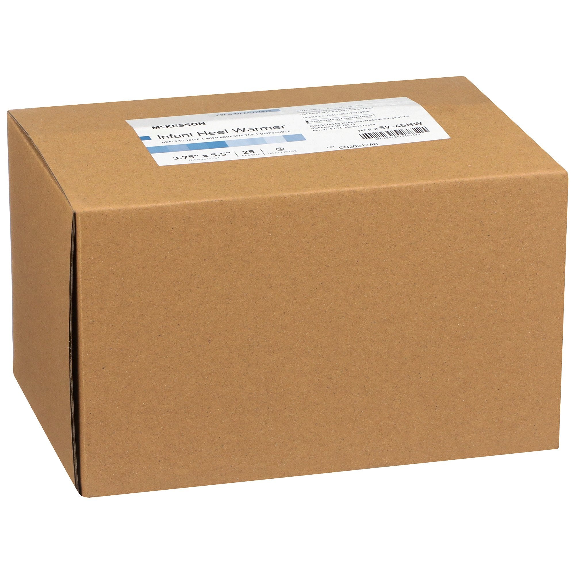 McKesson Infant Heel Warmer, 3¾ x 5½ Inch (25 Units)
