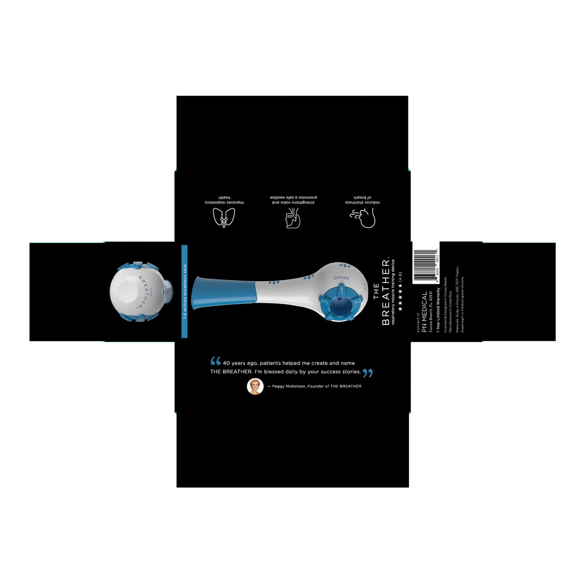 The Breather® Respiratory Exerciser, Blue (1 Unit)