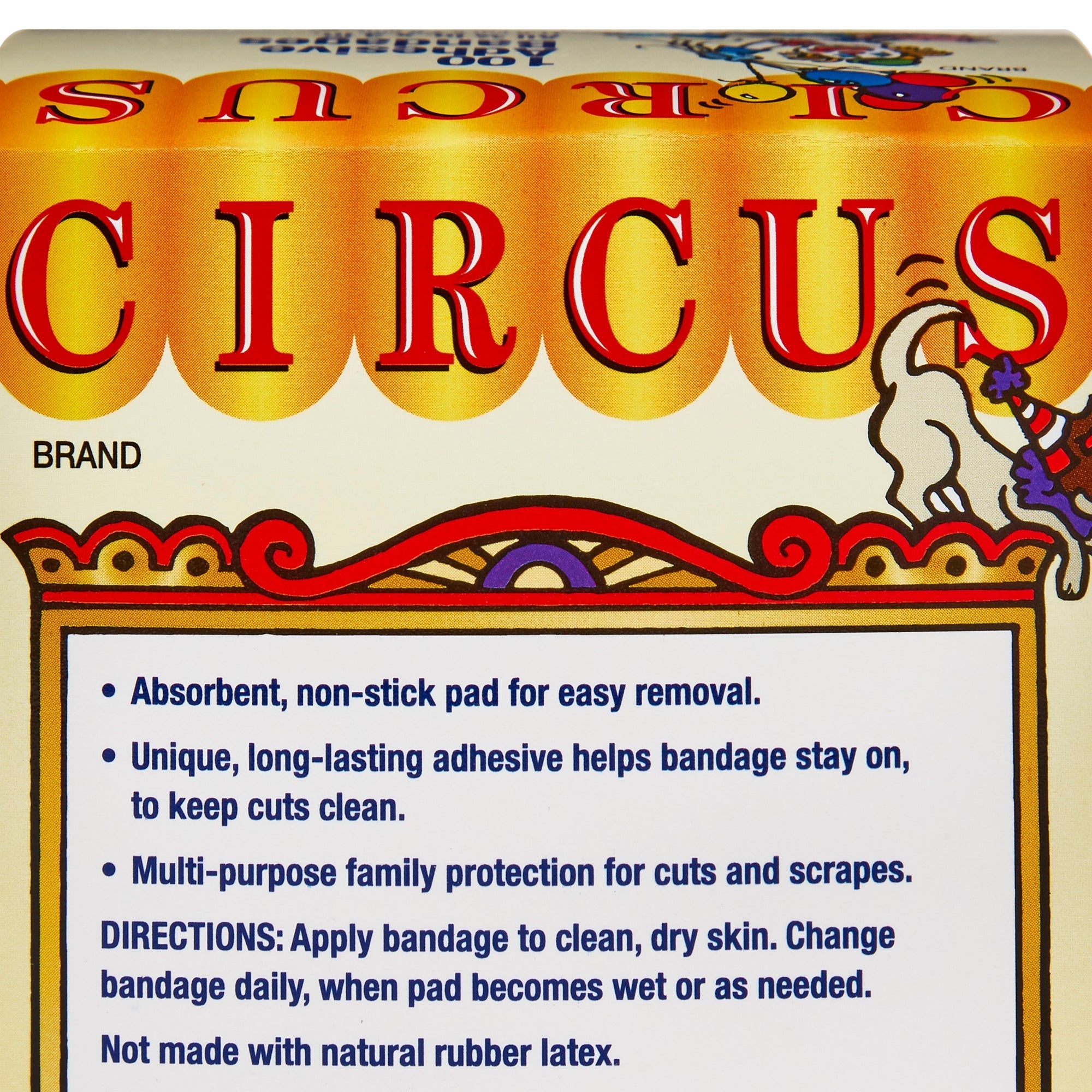 American® White Cross Stat Strip® Circus Kid Design Adhesive Strip, ¾ x 3 Inch (100 Units)