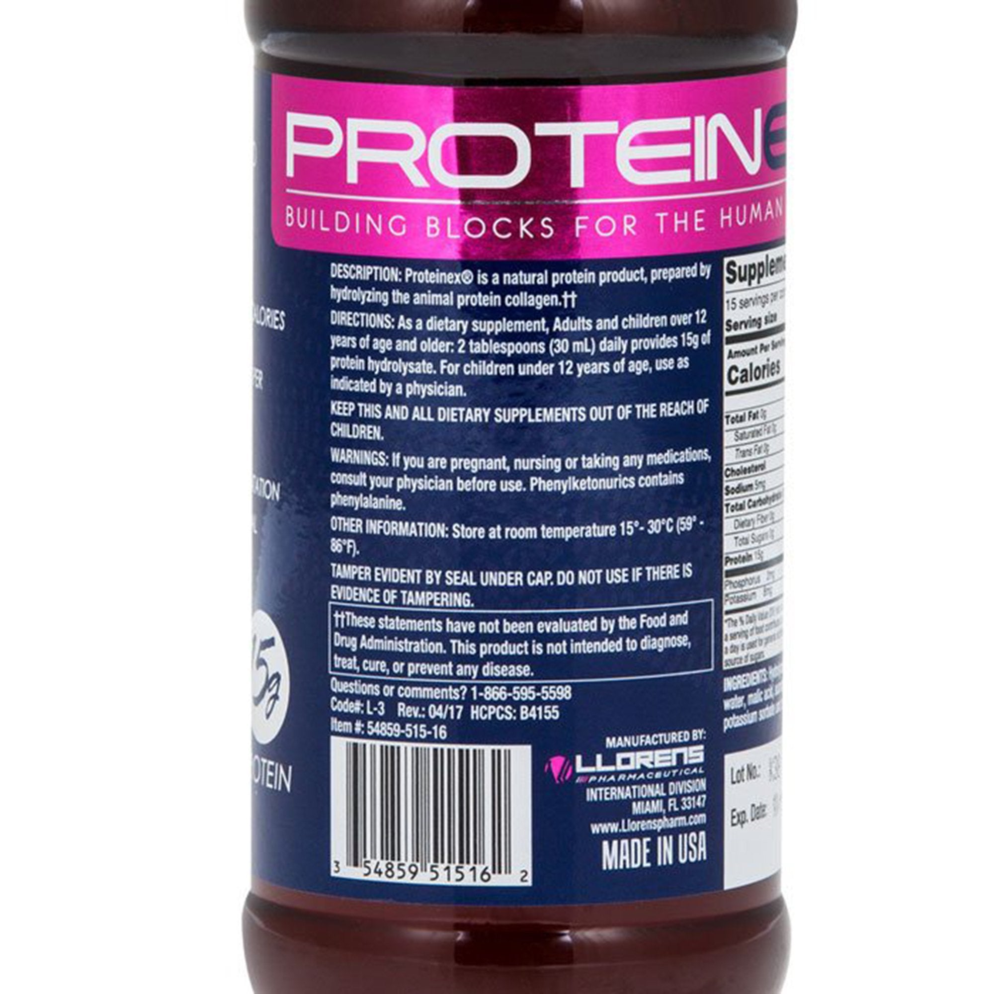 Proteinex® P15 Hydrolyzed Liquid Protein, 16-ounce bottle (1 Unit)