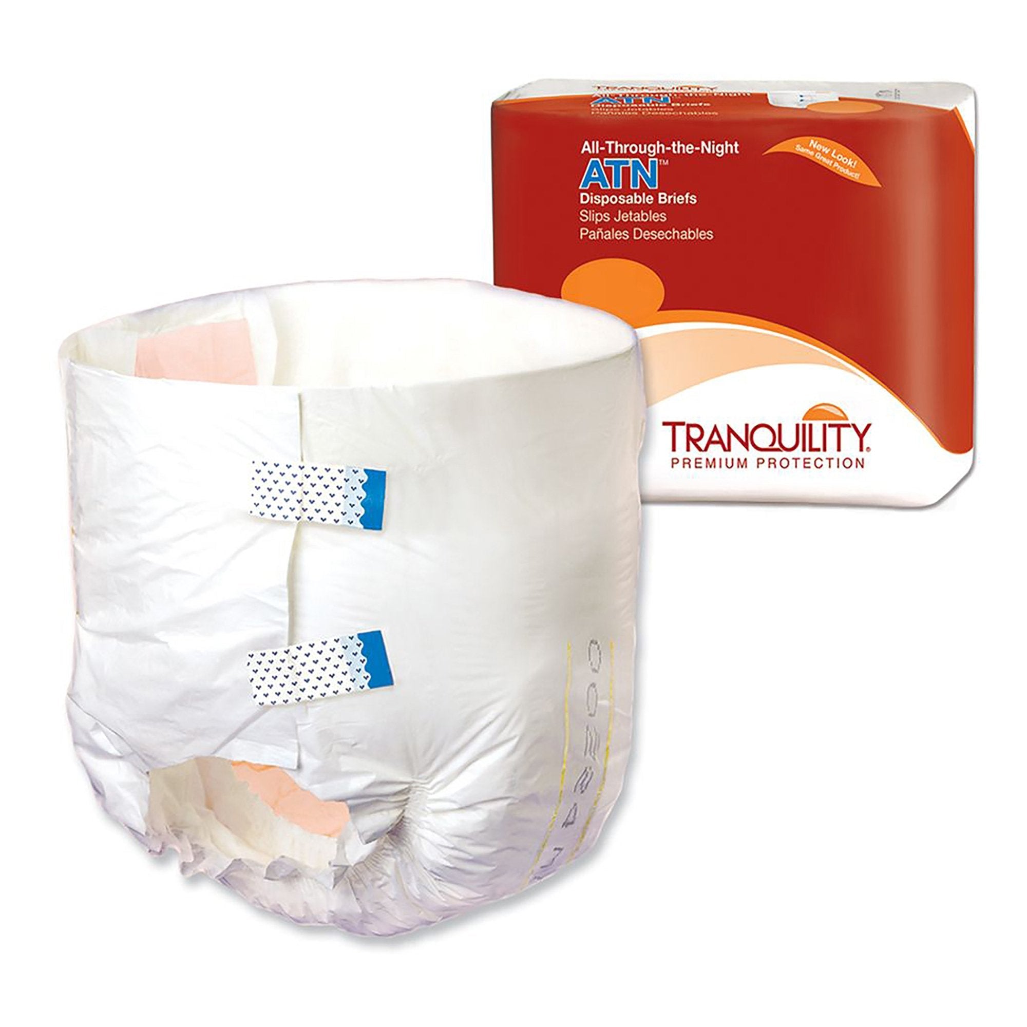 Tranquility® ATN Large Incontinence Briefs - 33 oz Absorbency (12 Pack)