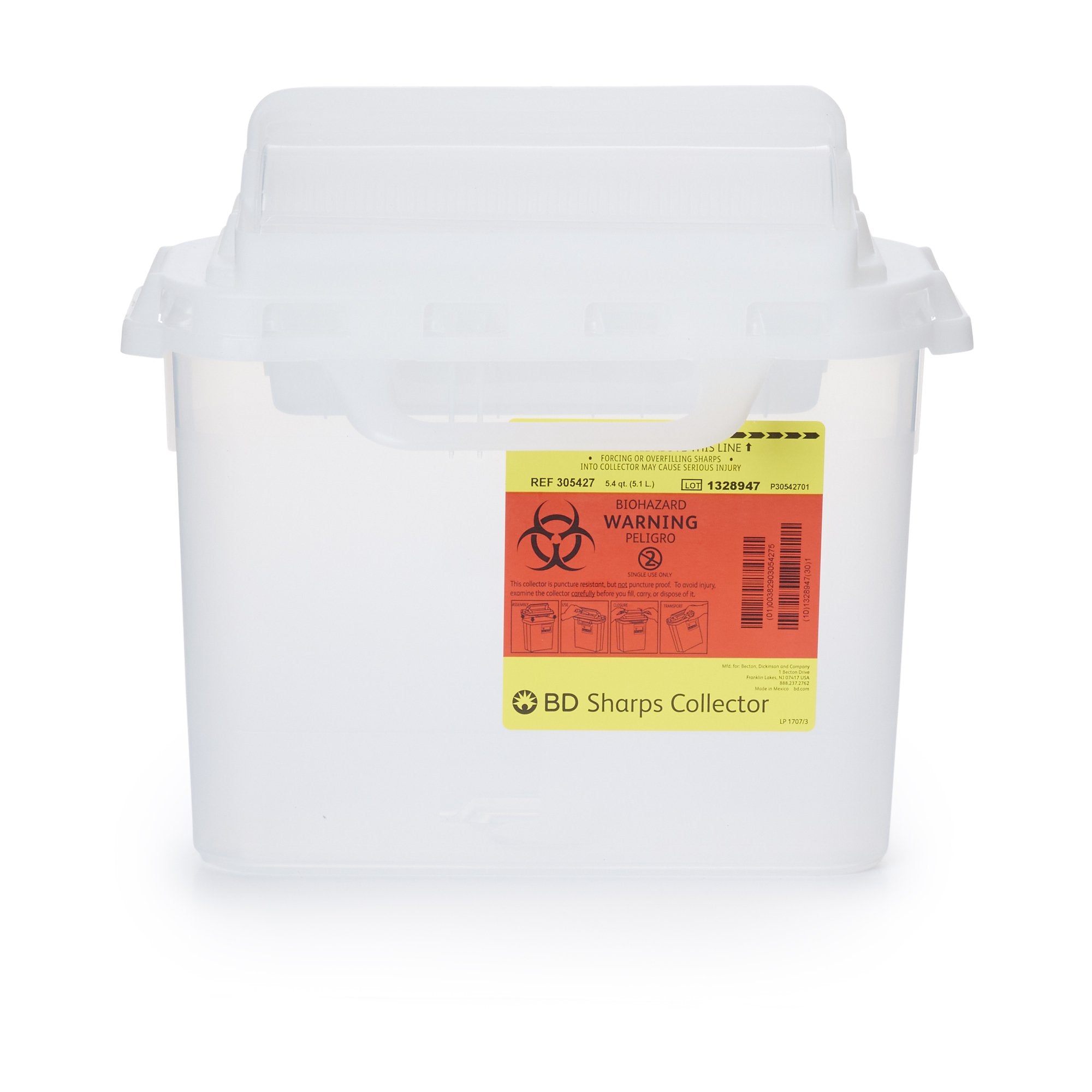 BD Multi-purpose Sharps Container, 12 x 12 x 4-4/5 Inch (12 Units)