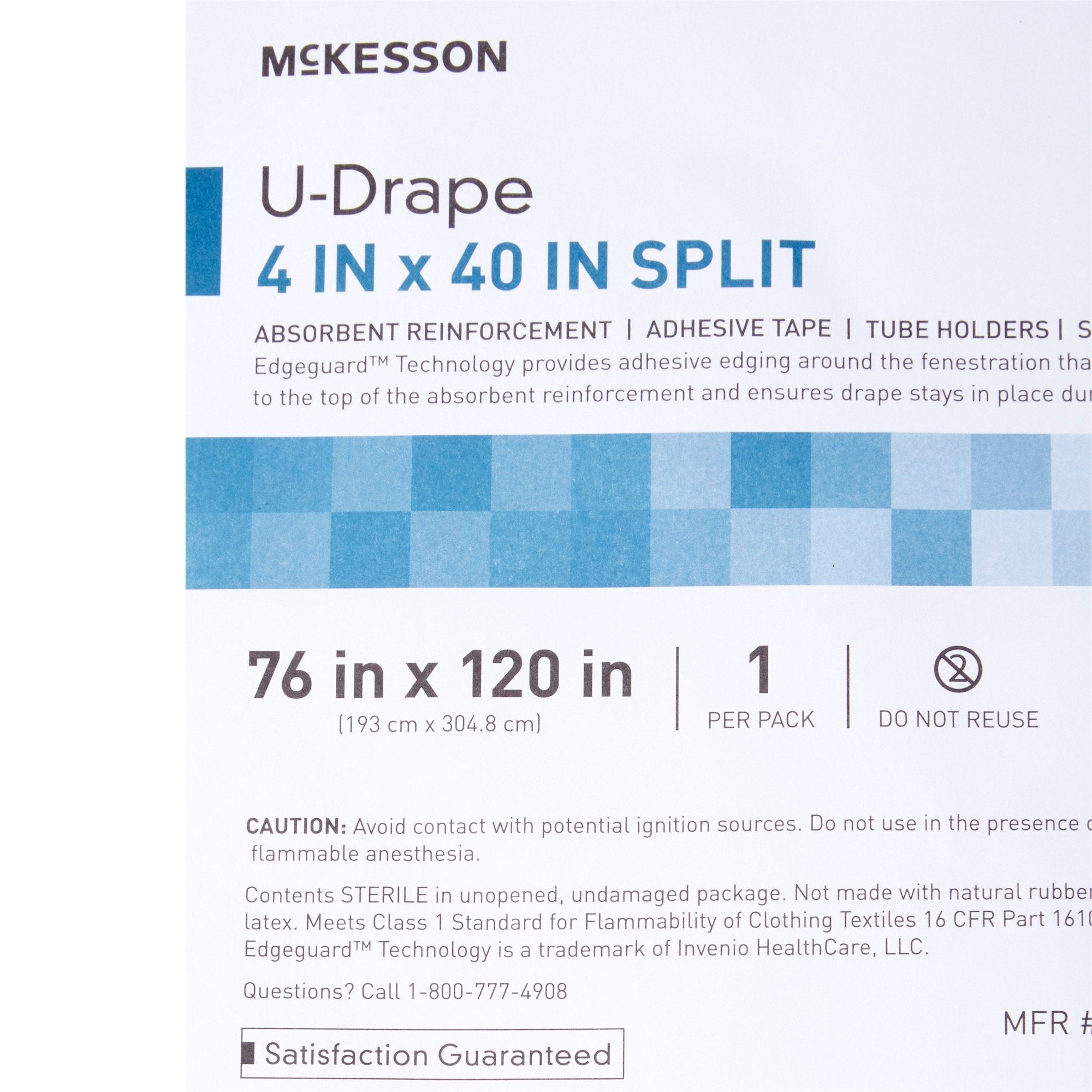 McKesson Sterile Orthopedic U-Drape, 76 x 120 Inch (1 Unit)