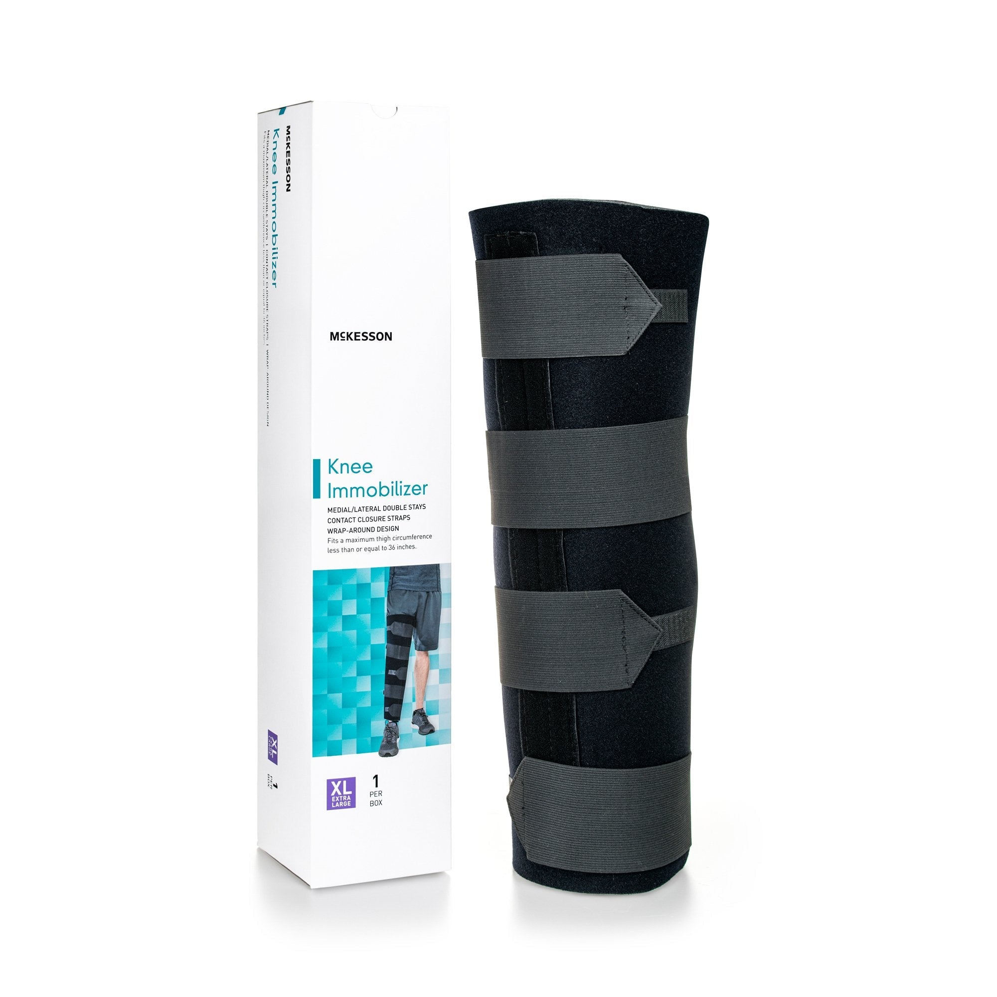 McKesson Knee Immobilizer, 18-Inch Length, Extra Large (1 Unit)