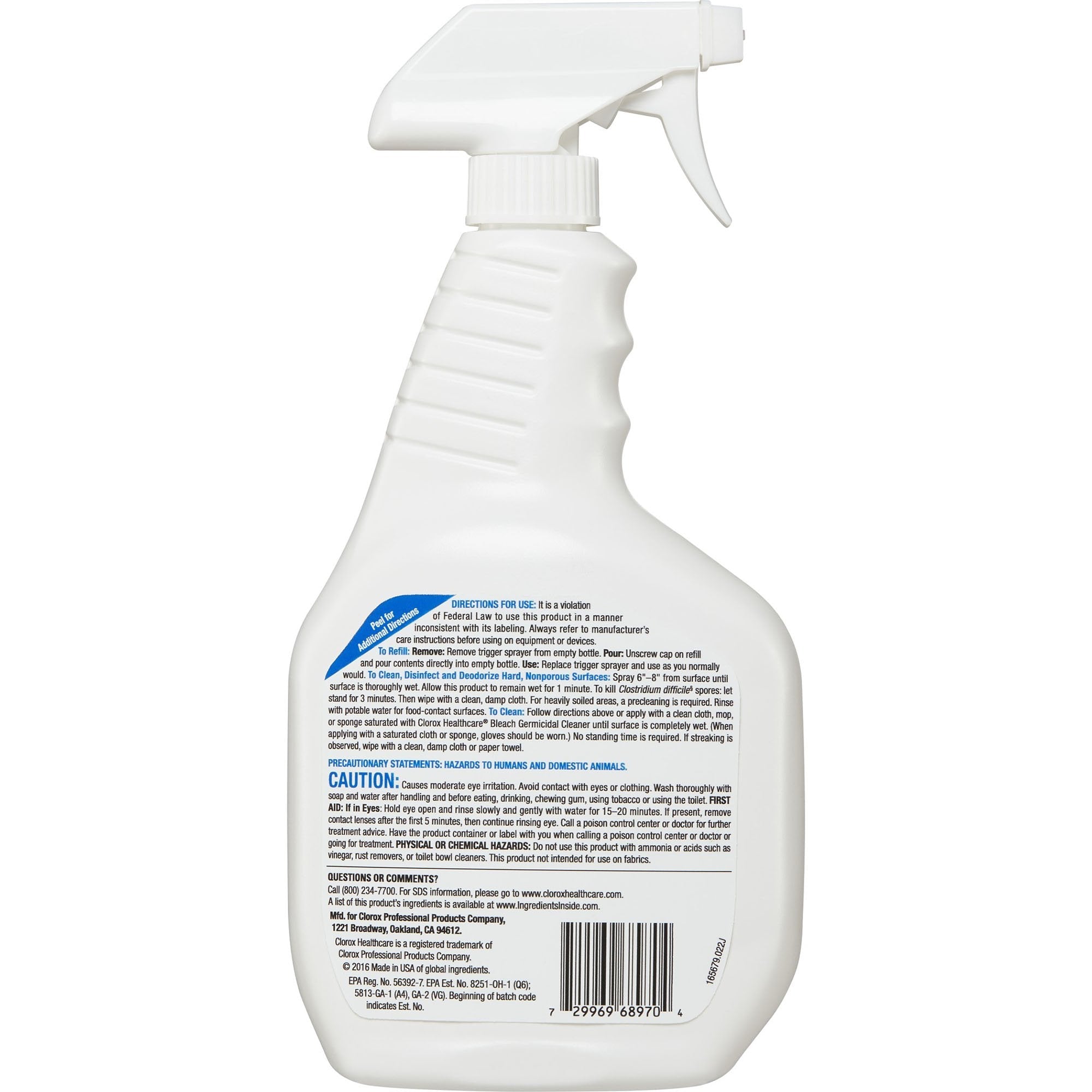 Clorox Healthcare Surface Disinfectant Cleaner, Spray, 32 oz (1 Unit)