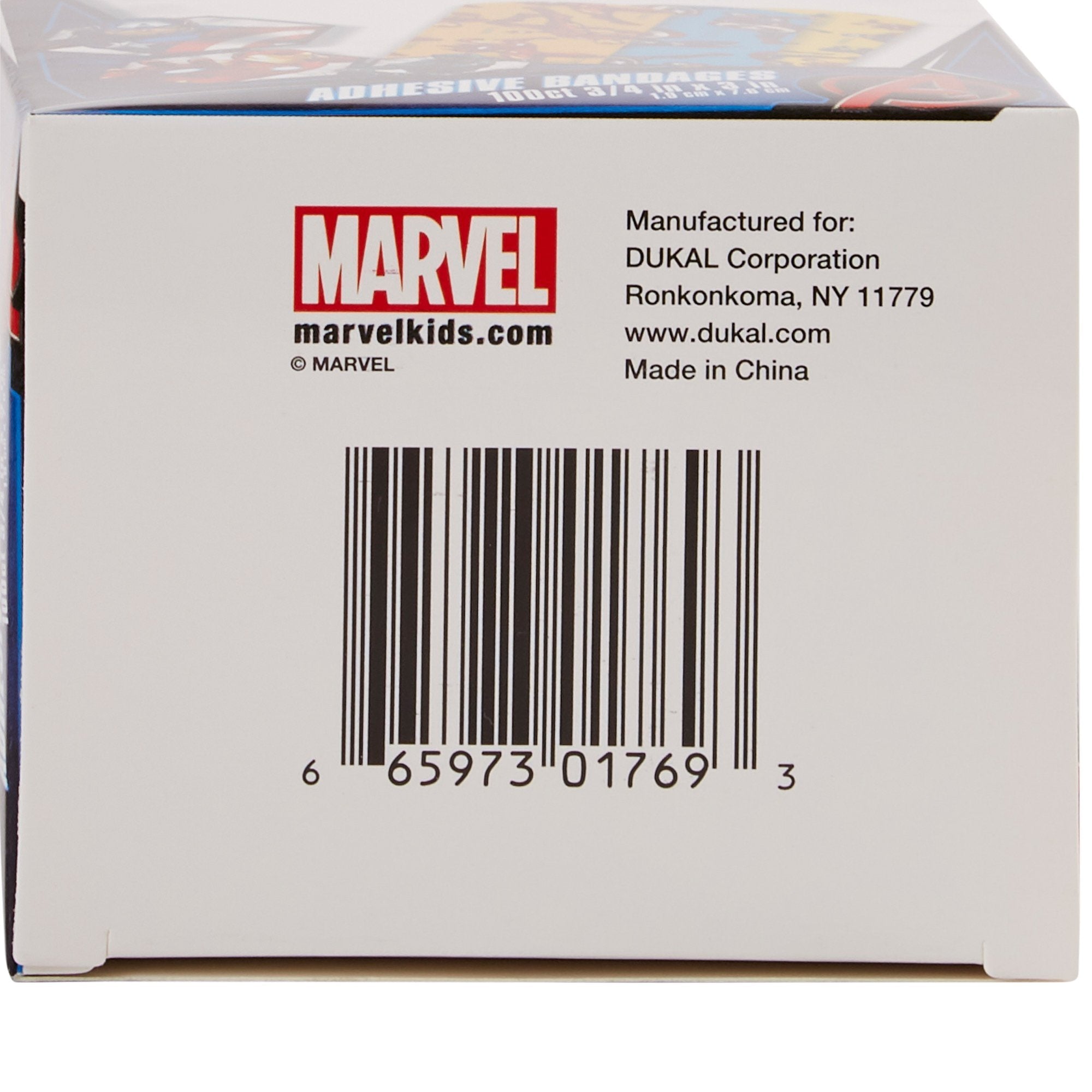 American® White Cross Stat Strip® Kid Design (Black Panther / Captain America / Iron Man) Adhesive Strip, 3/4 x 3 Inch (100 Units)