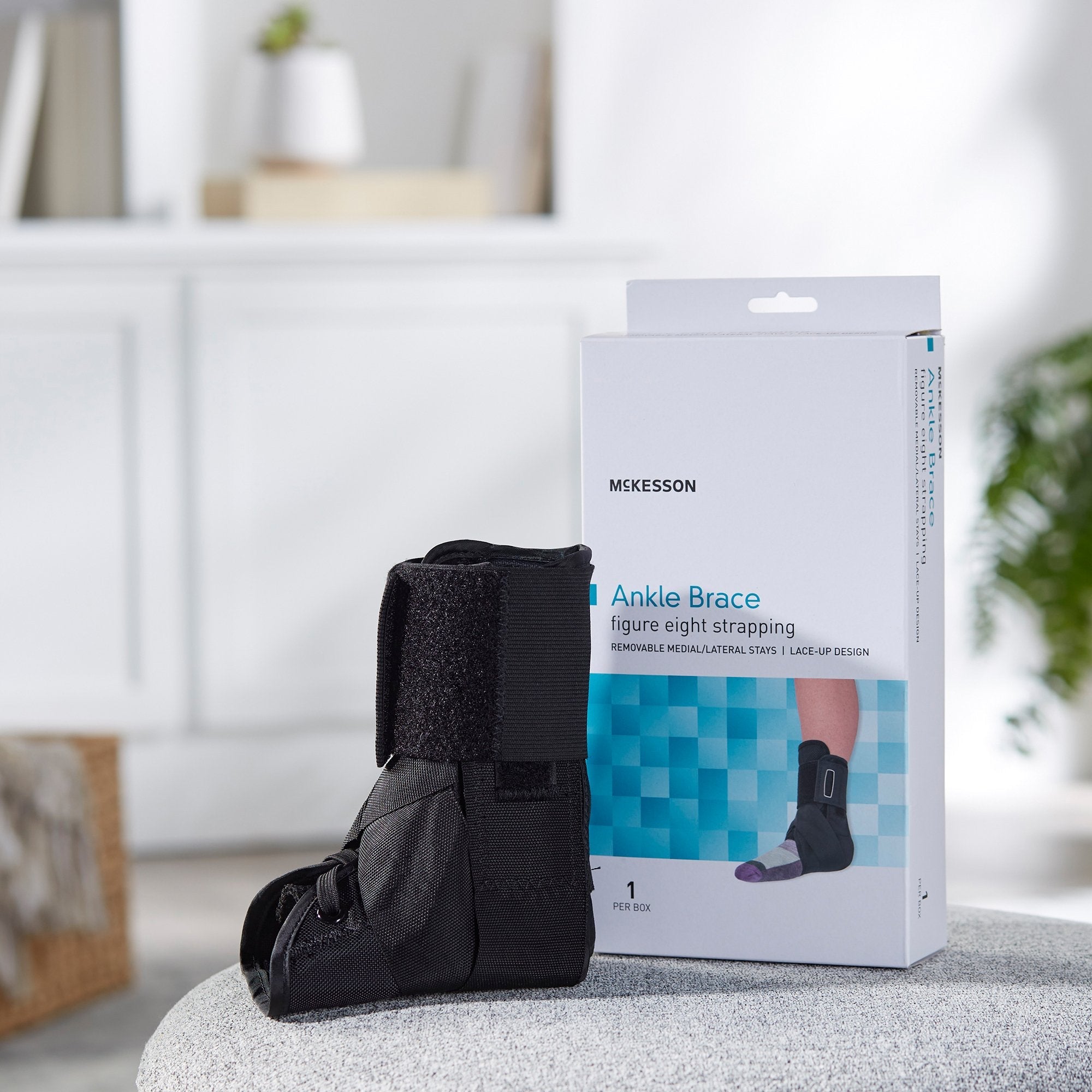 McKesson Low Profile / Open Heel / Open Toe Ankle Brace, Medium (1 Unit)