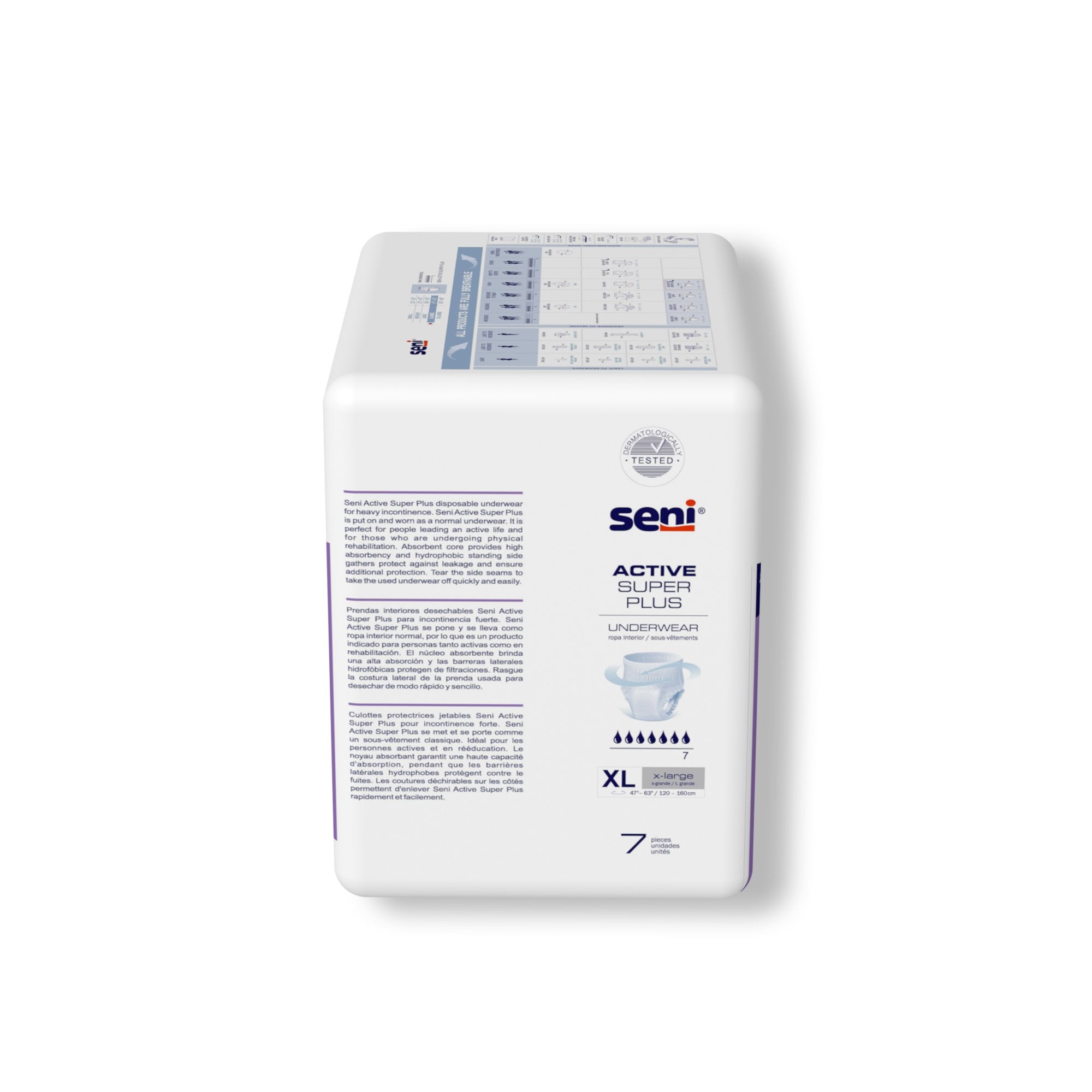 Seni® Active Super Plus Heavy Absorbent Underwear, Extra Large (7 Units)