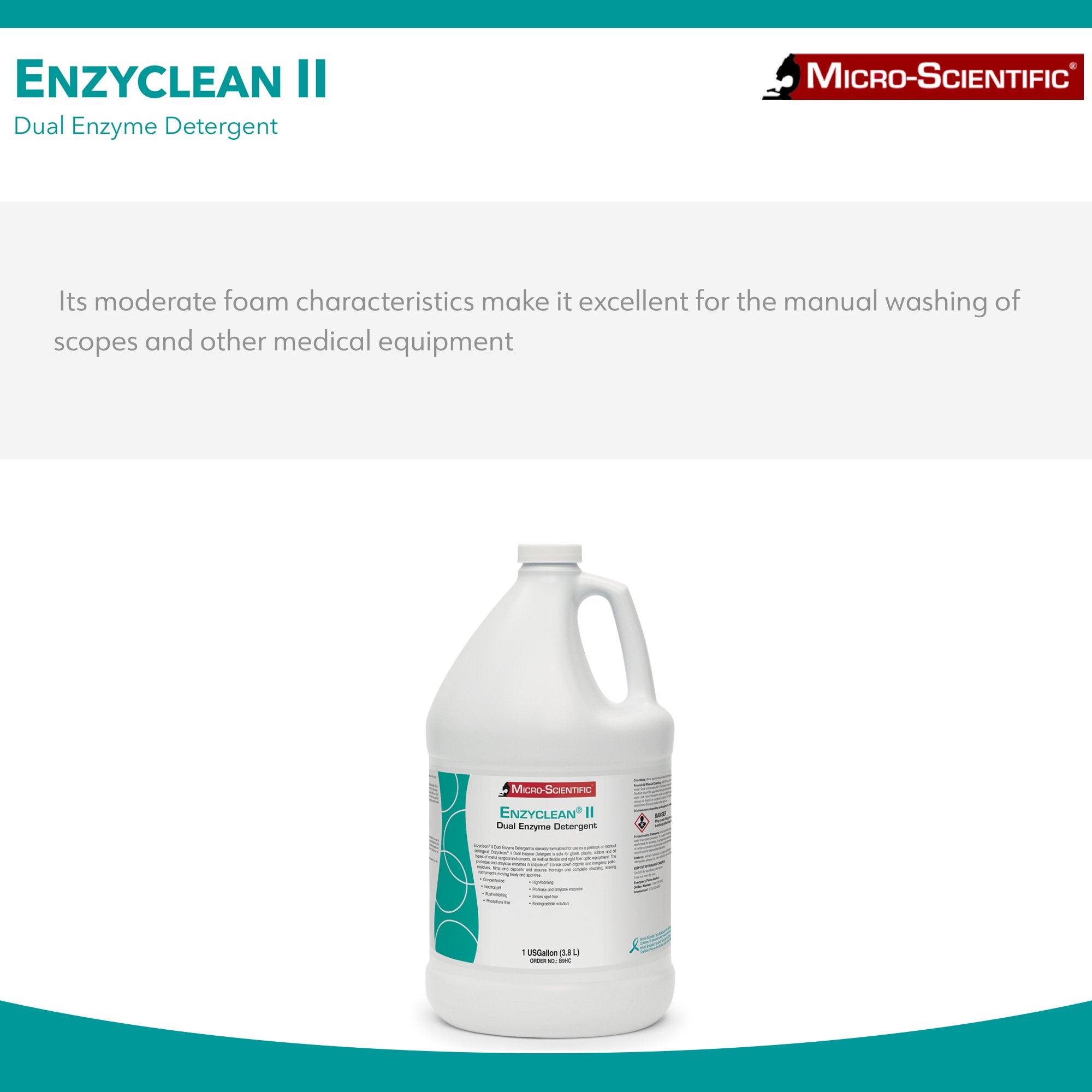 Enzyclean® II Dual Enzymatic Instrument Detergent / Presoak (1 Unit)
