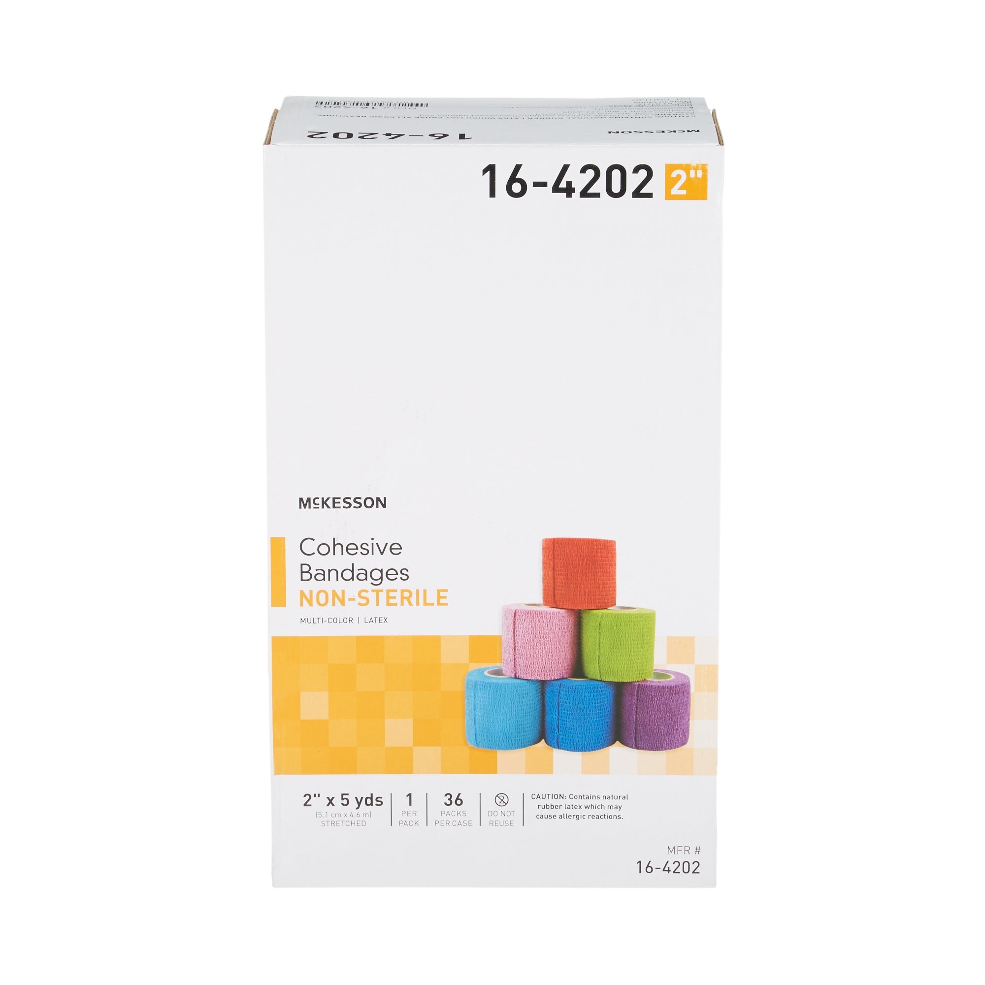 McKesson Cohesive Bandages 2"x5yd, Self-Adherent, Multi-Color, 6-Pack