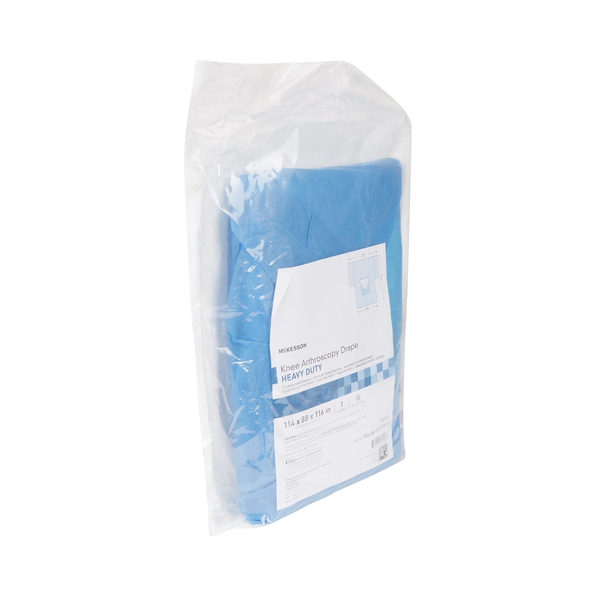 McKesson Heavy-Duty Knee Arthroscopy Drape, 114 x 88 x 116 Inch (1 Unit)