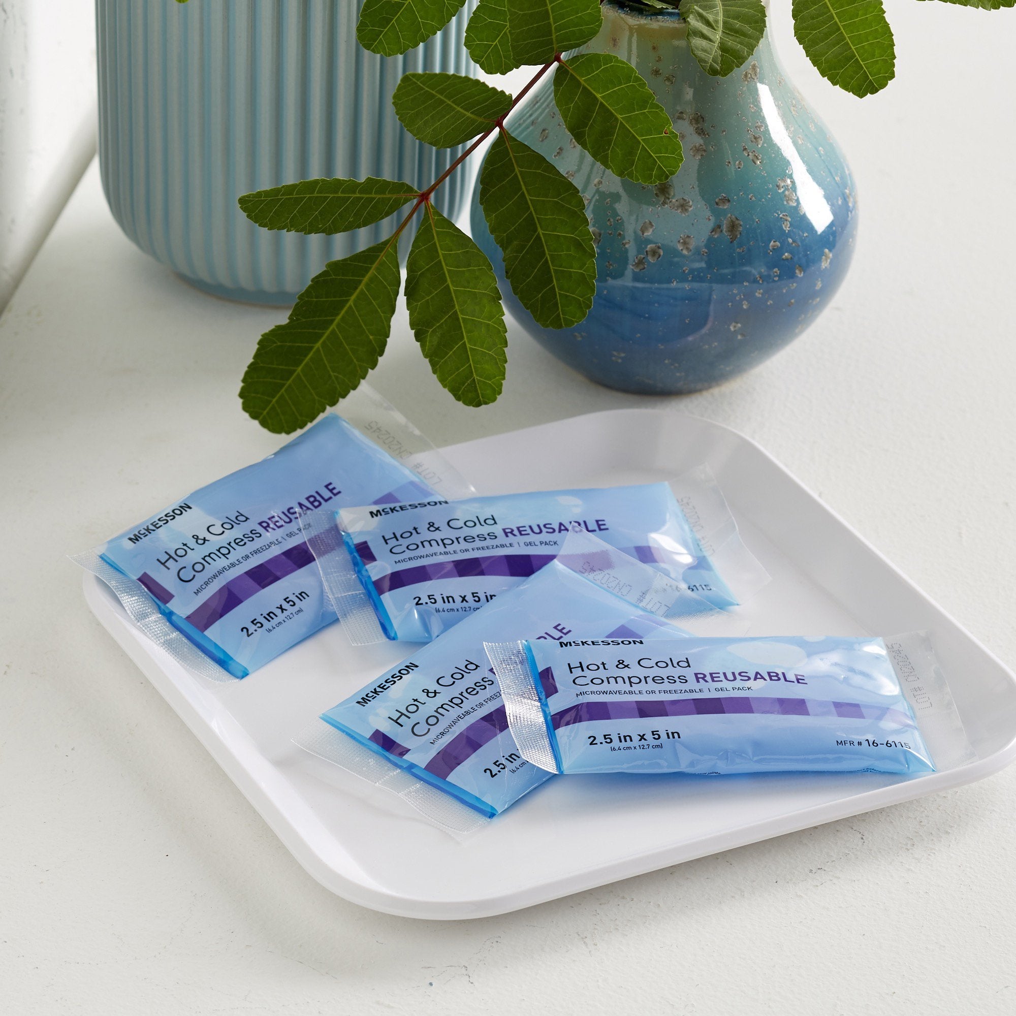 McKesson Cold and Hot Compress Pack, Reusable, 2-1/2 x 5 Inch (150 Units)