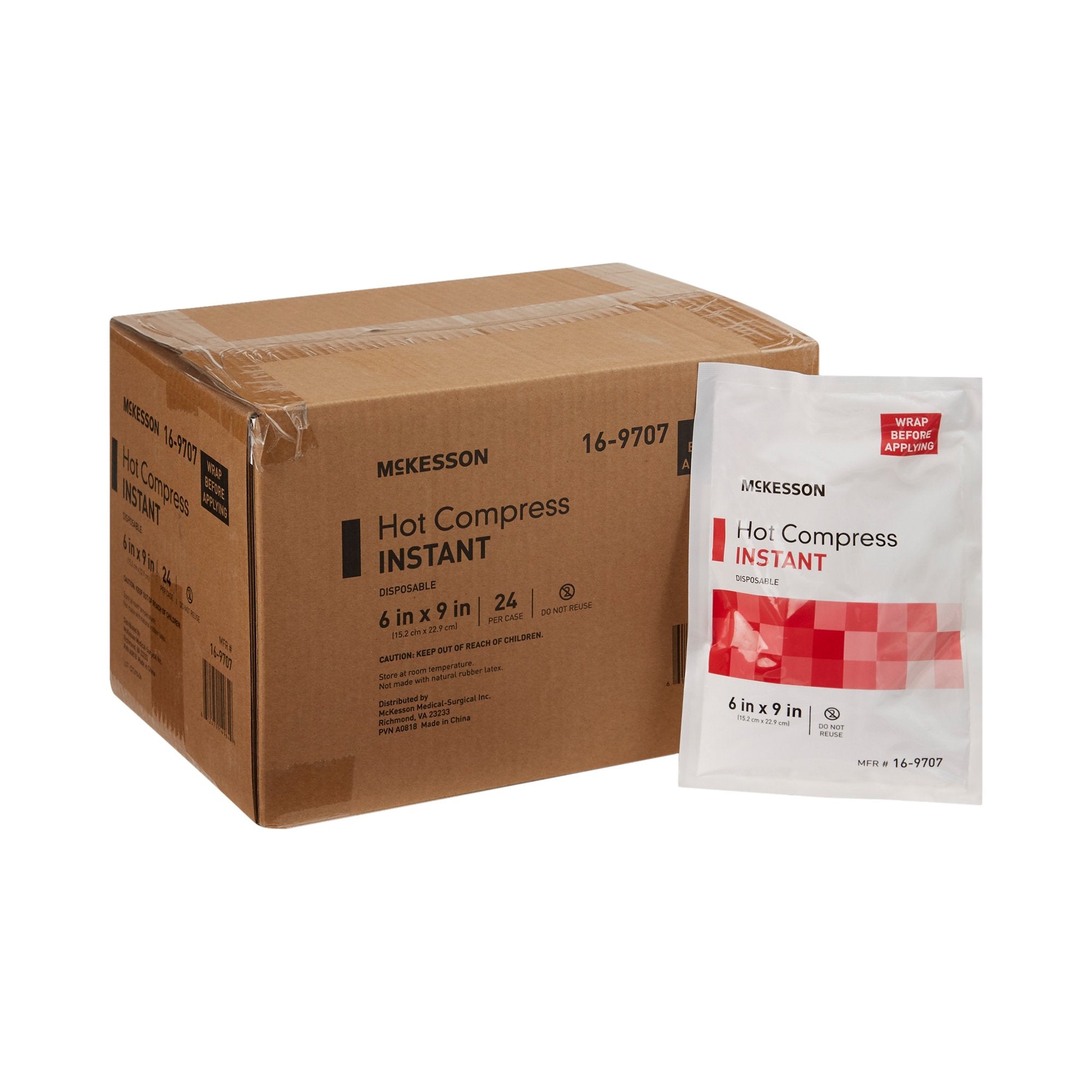 McKesson Instant Hot Packs 6x9" - General Purpose Heat Relief (24-Pack)